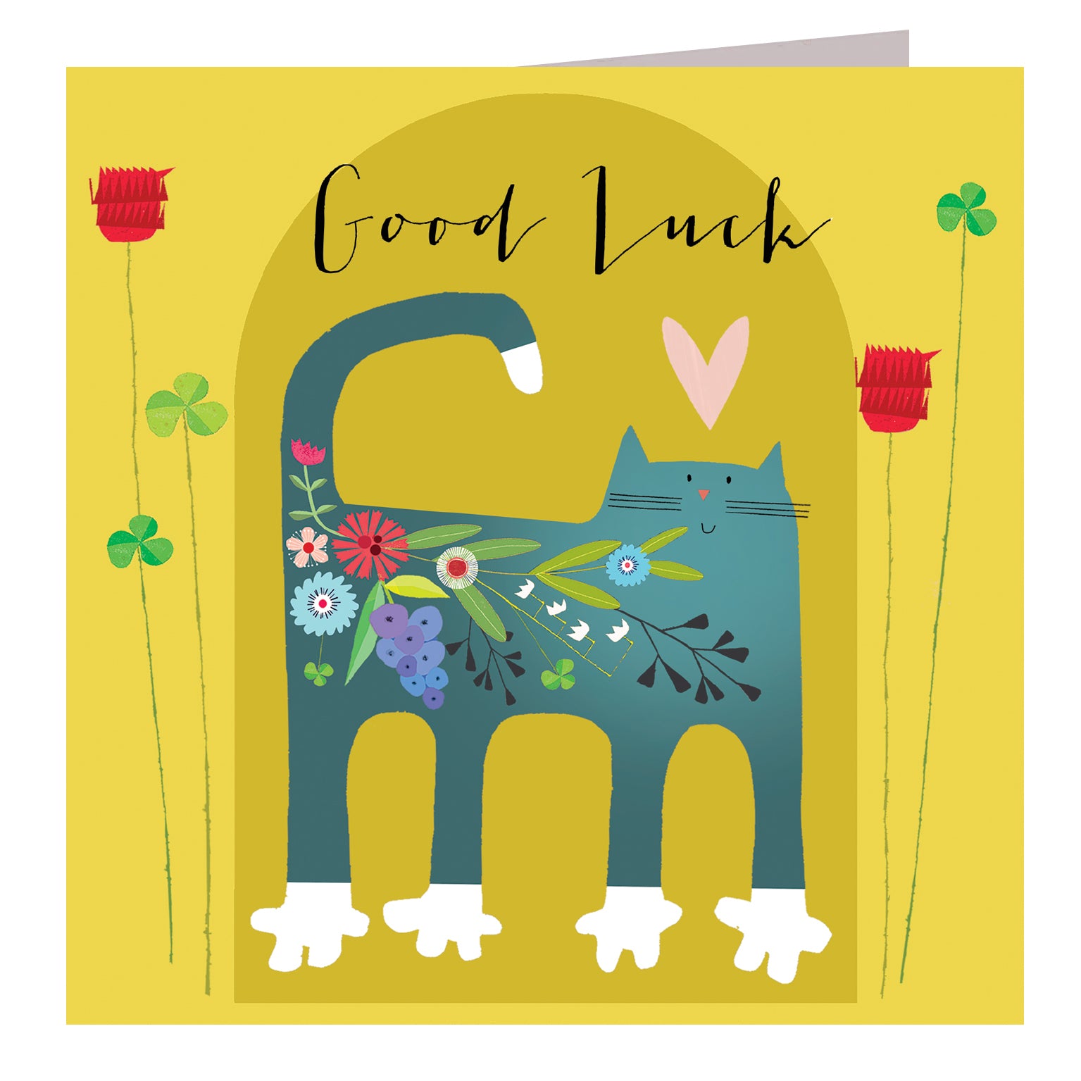 FK10 silver foiled good luck card