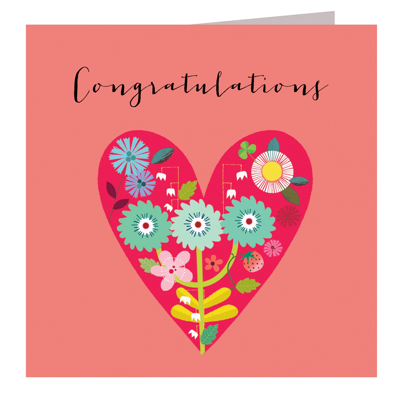 FK16 silver foiled congratulations card
