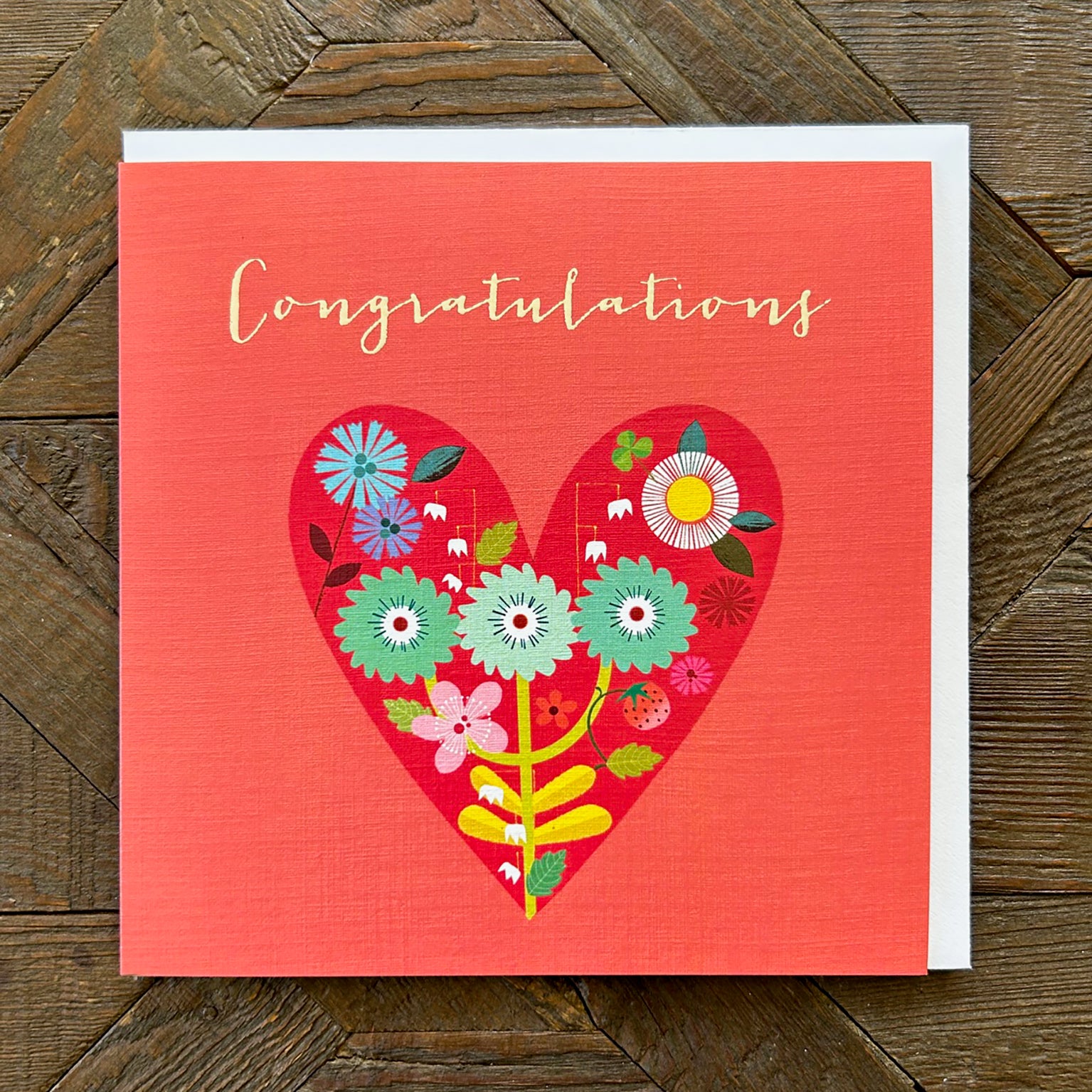 FK16 silver foiled congratulations card