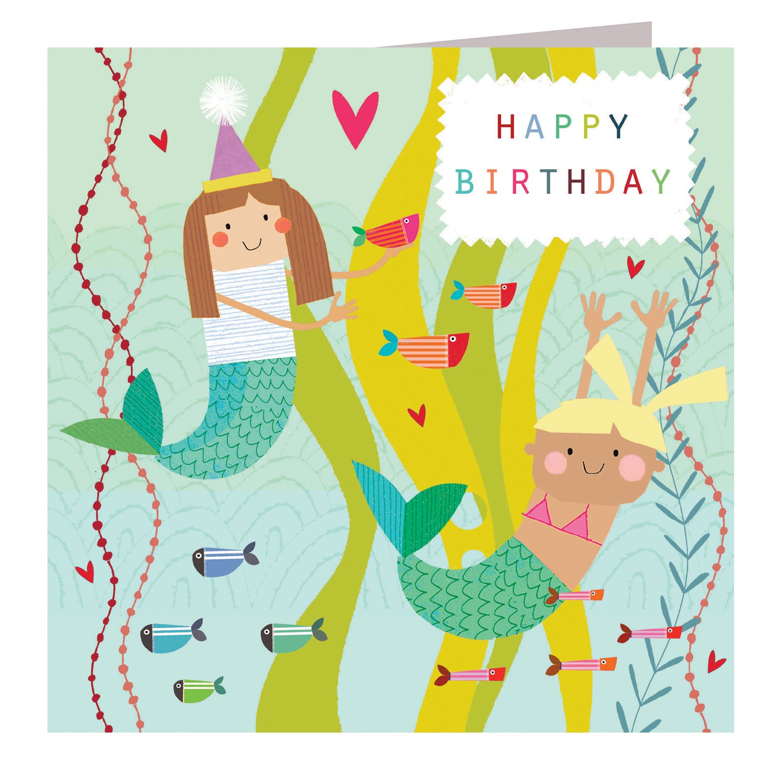 GL30 mermaids happy birthday card