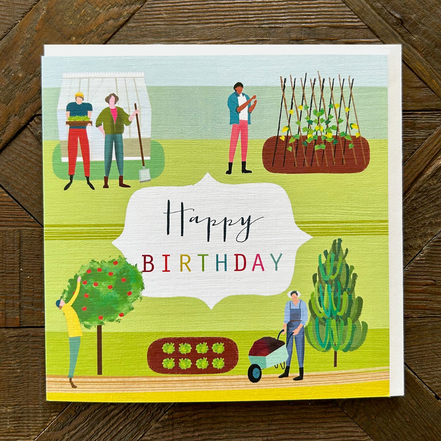 HB12 gardening happy birthday card