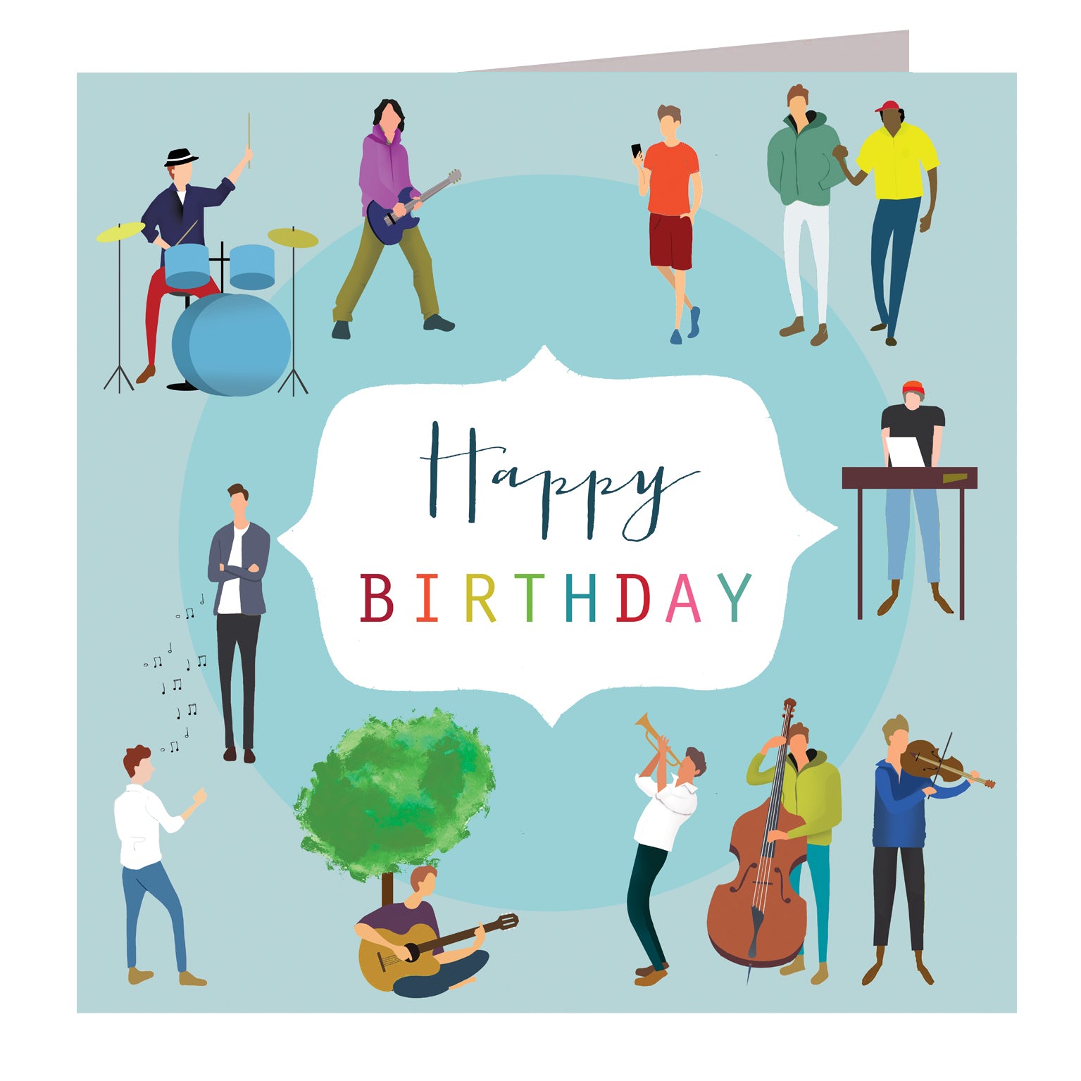 HB14 music happy birthday card