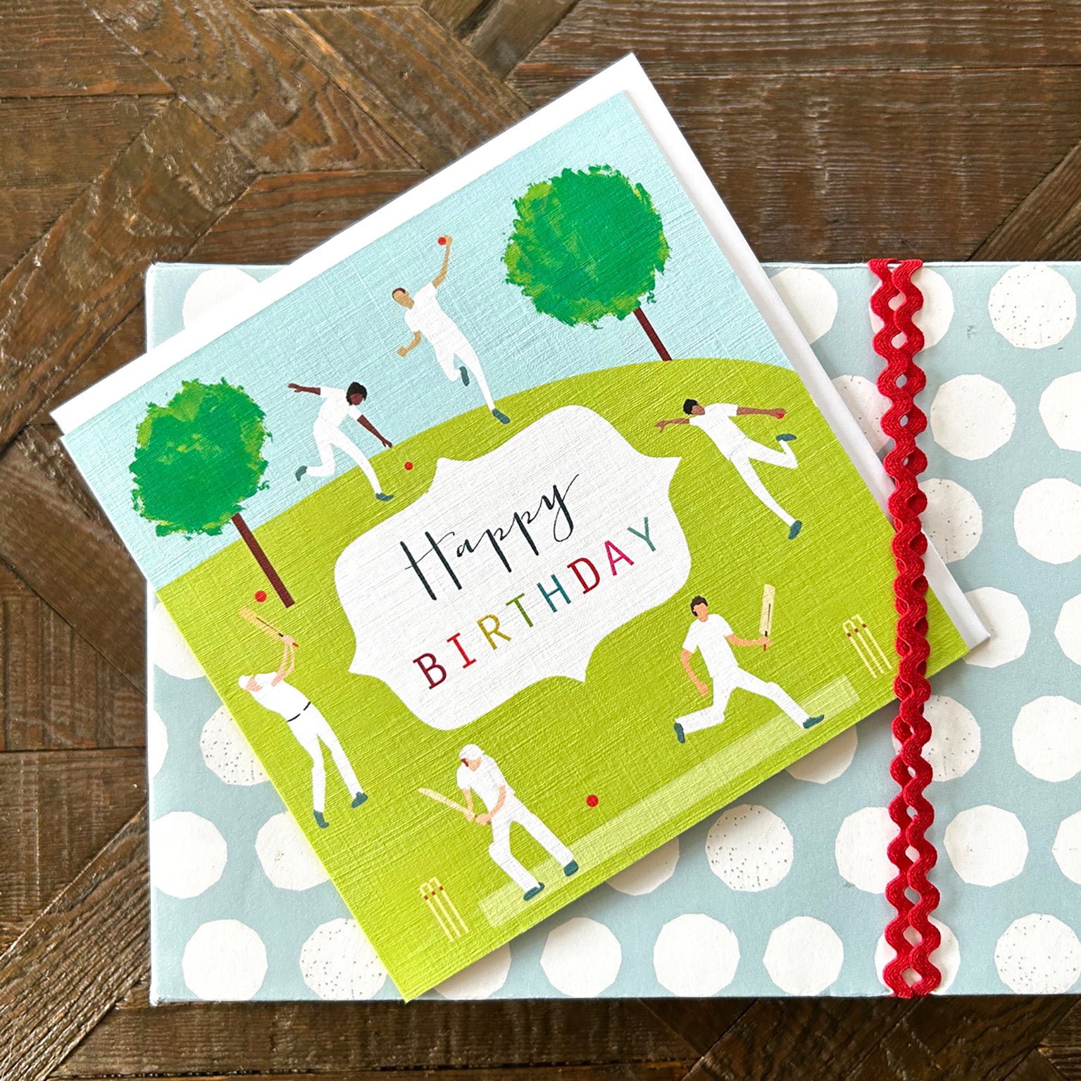 HB15 cricket happy birthday card