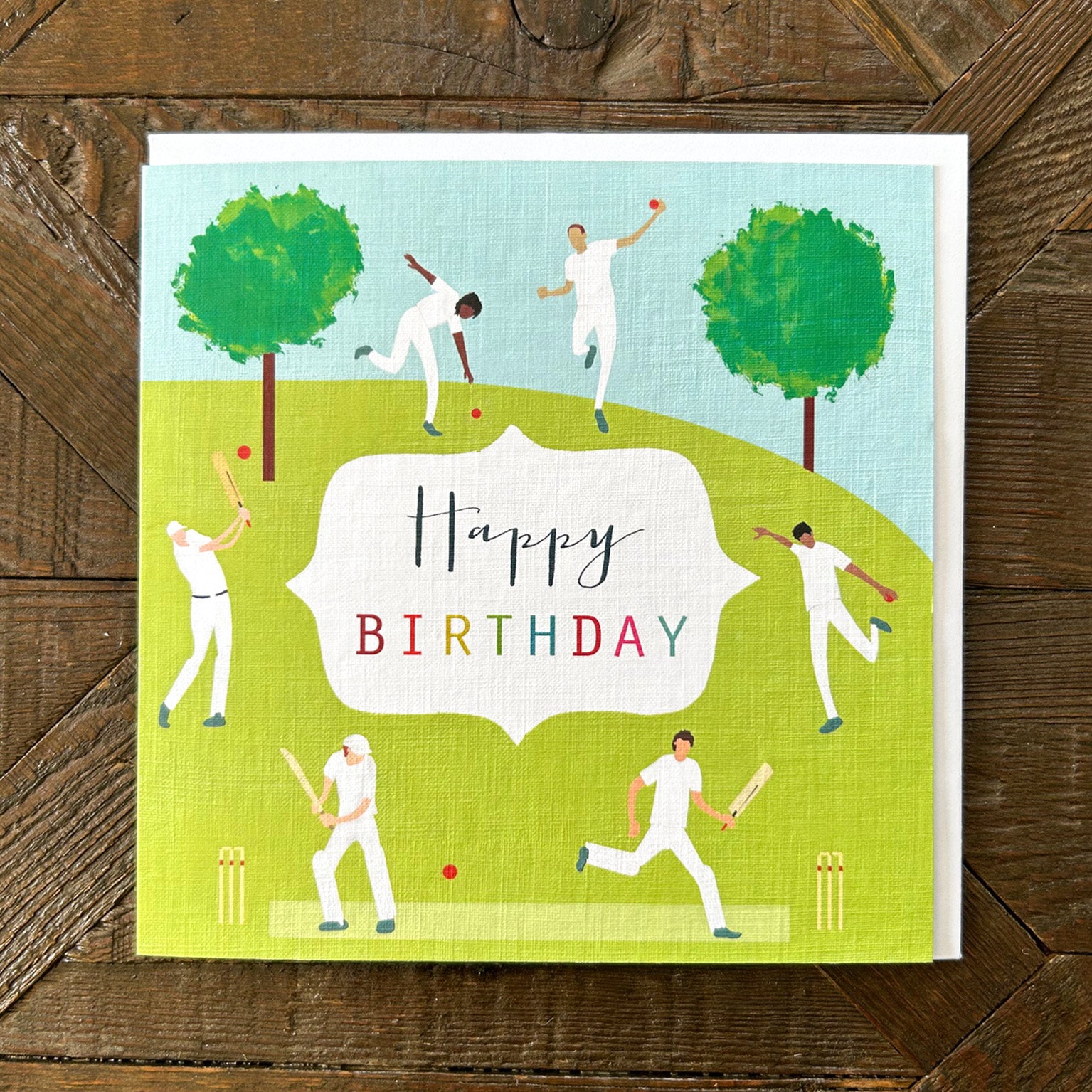 HB15 cricket happy birthday card