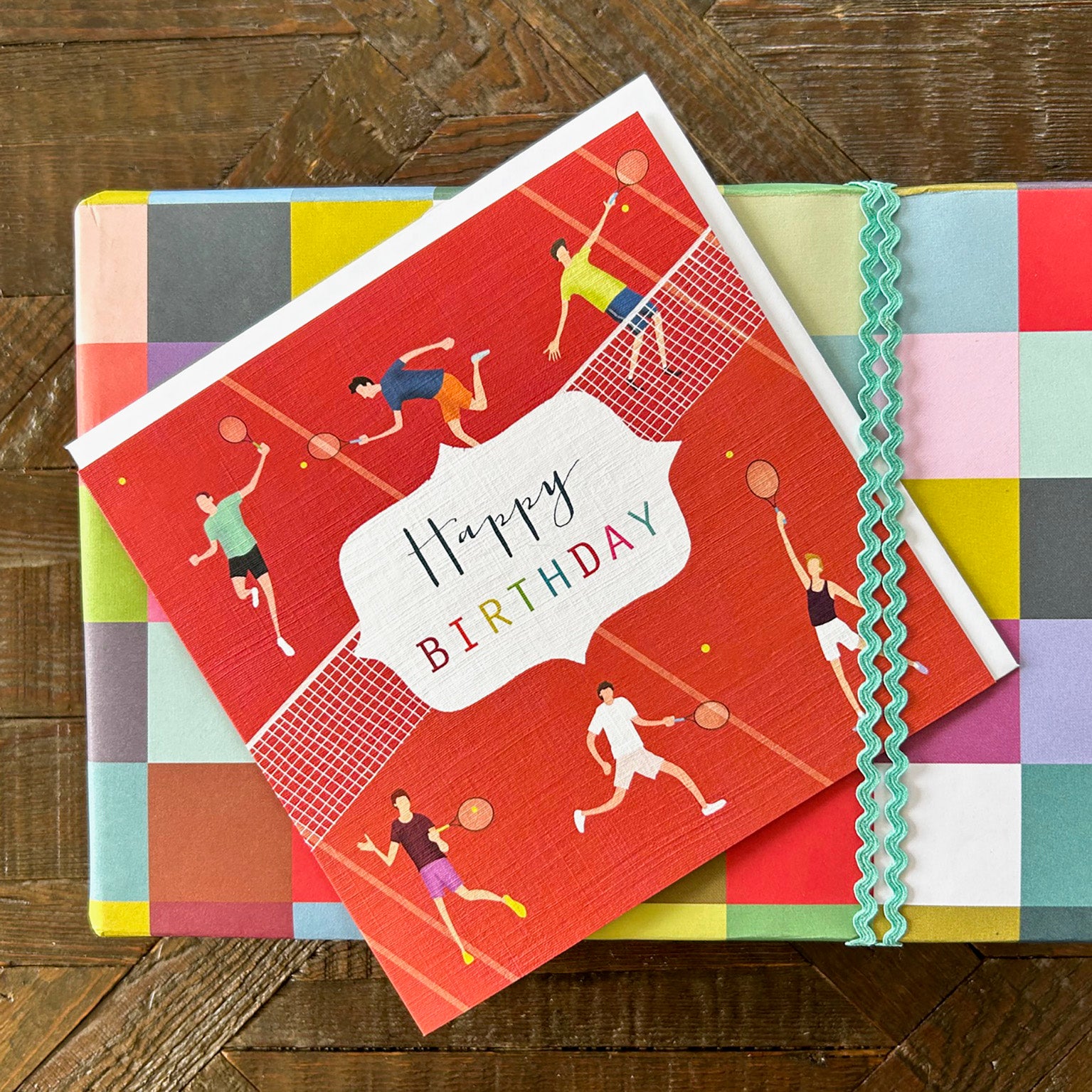 HB17 tennis happy birthday card