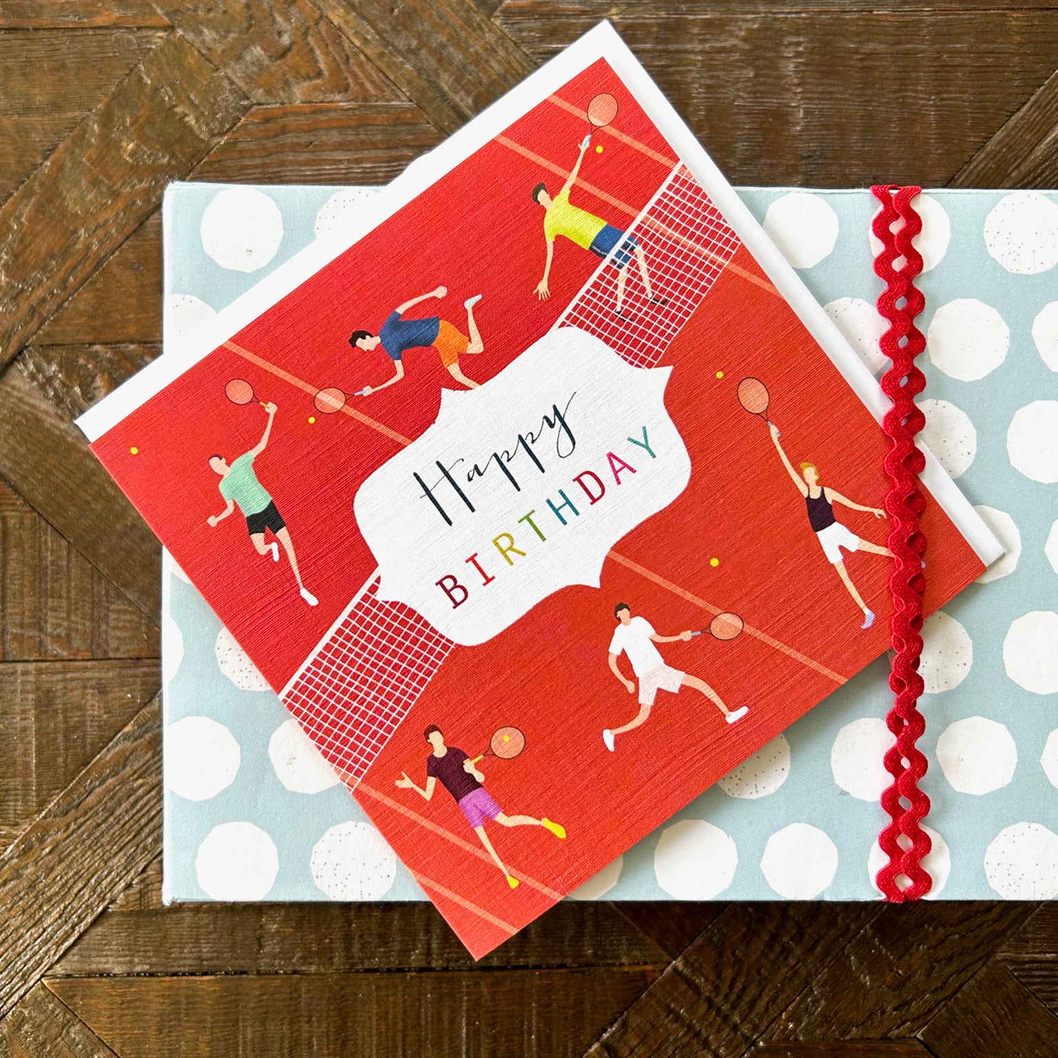 HB17 tennis happy birthday card