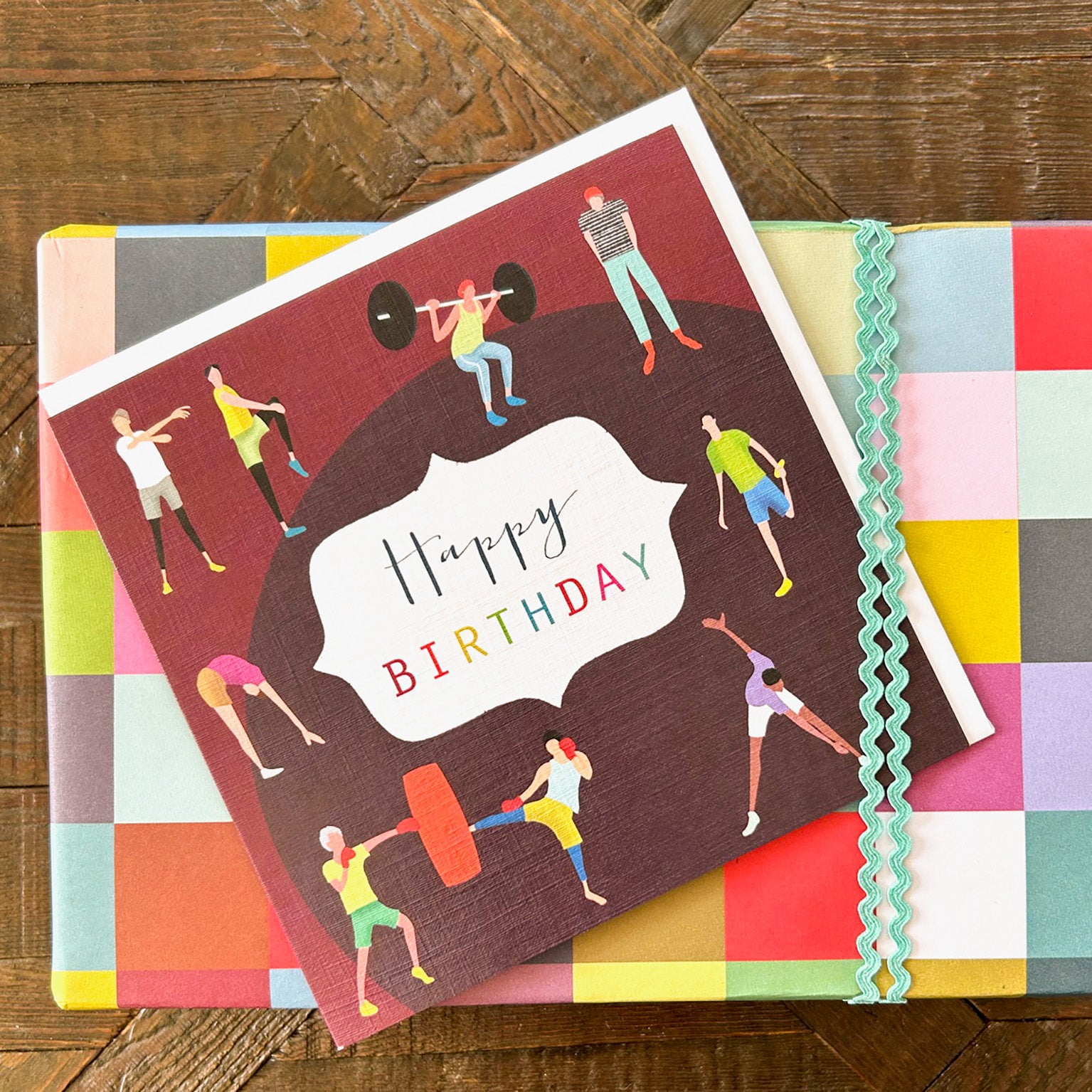 HB18 gym happy birthday card