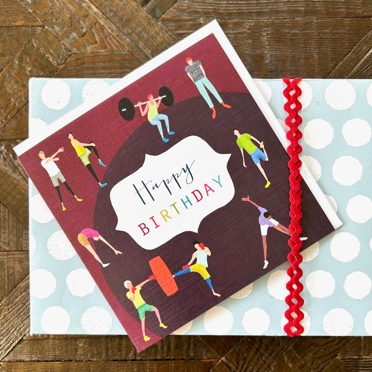 HB18 gym happy birthday card