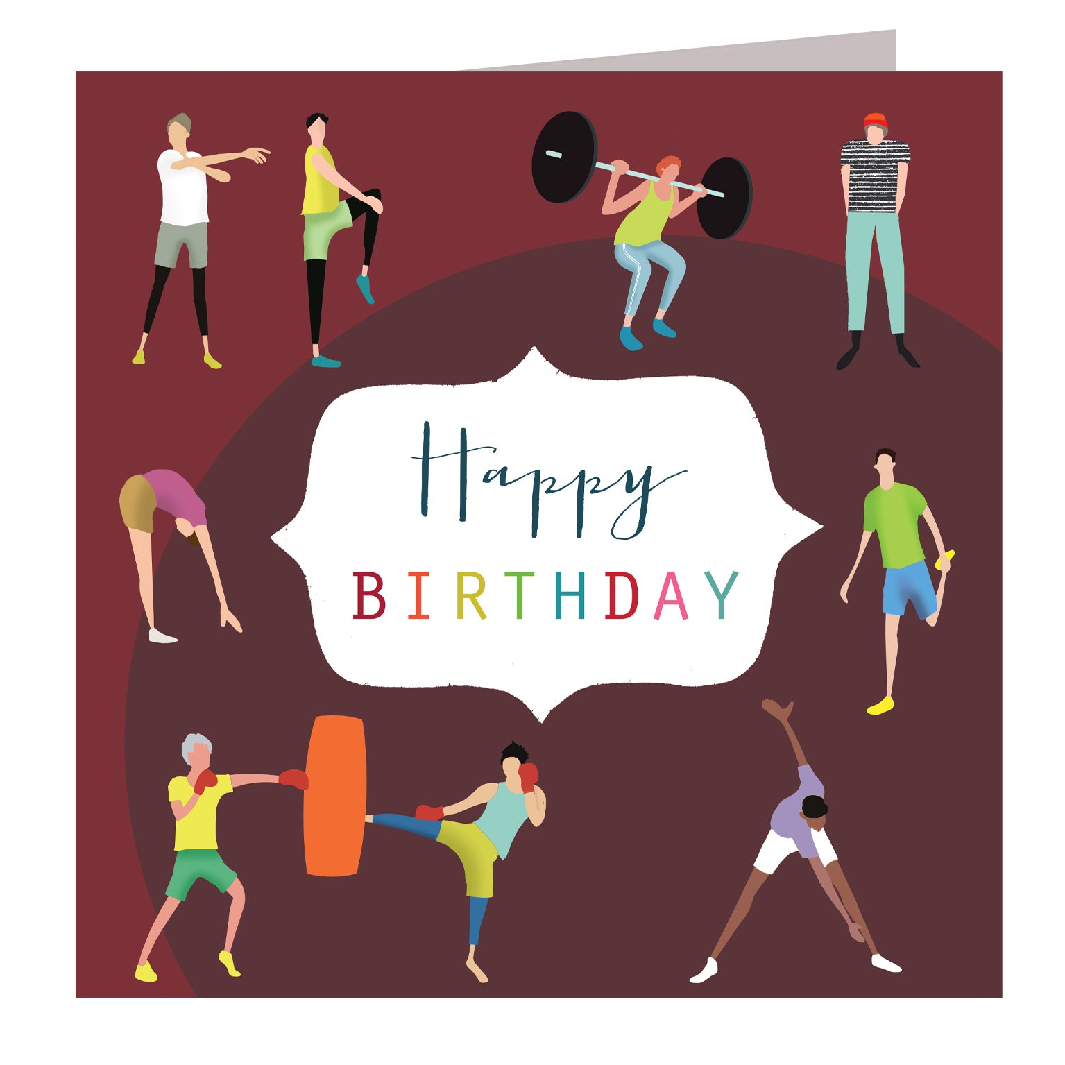 HB18 gym happy birthday card