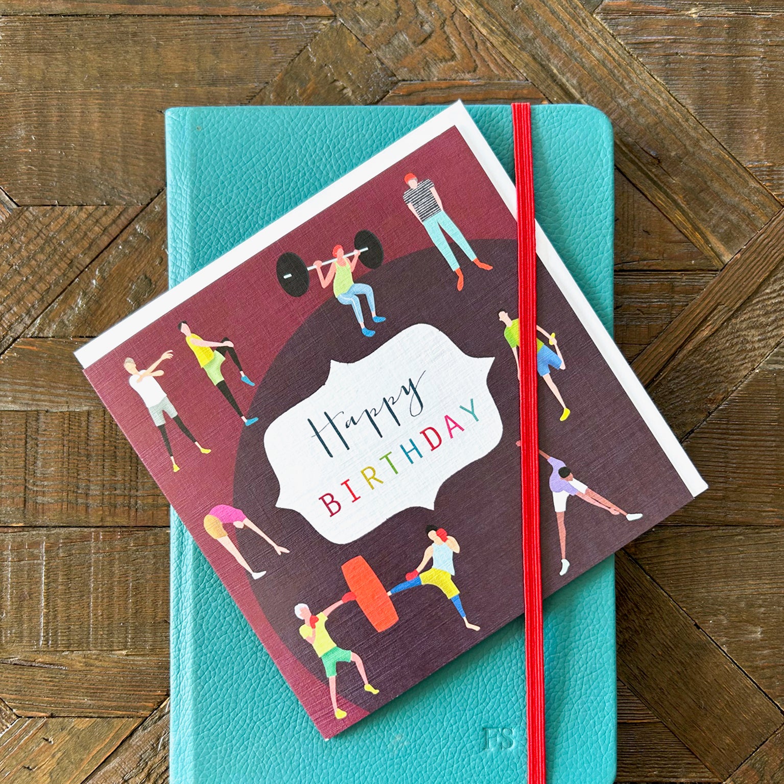 HB18 gym happy birthday card
