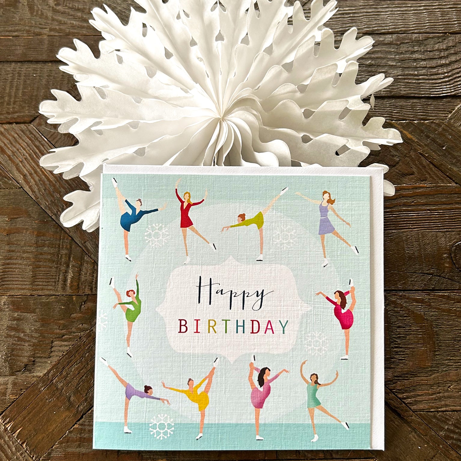 HBG03 ice skating birthday card
