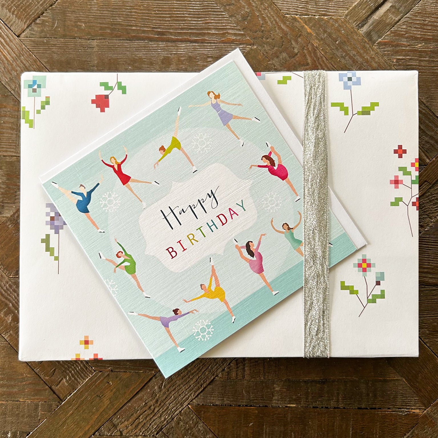 HBG03 ice skating birthday card
