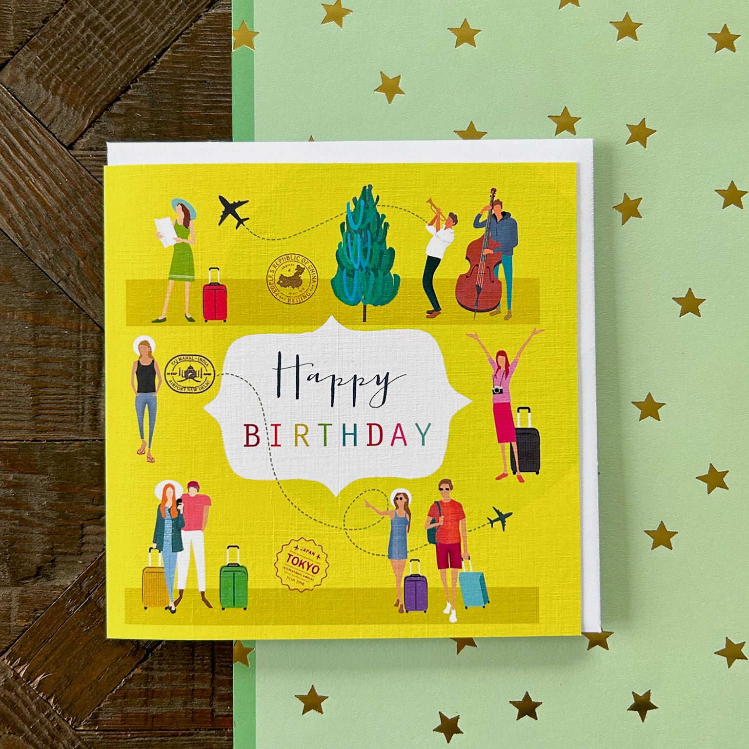 HBG04 travels happy birthday card