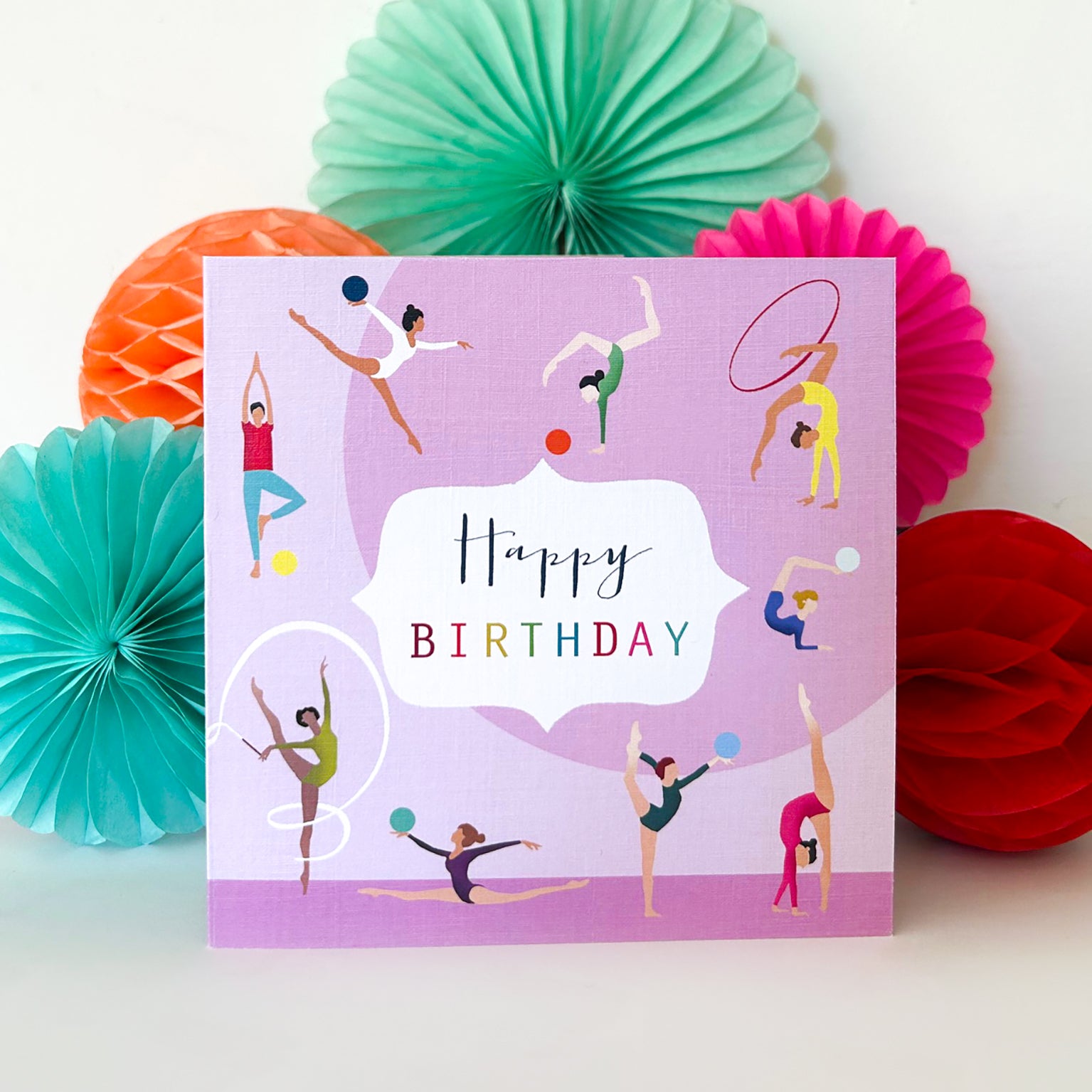 HBG06 gymnastics happy birthday card