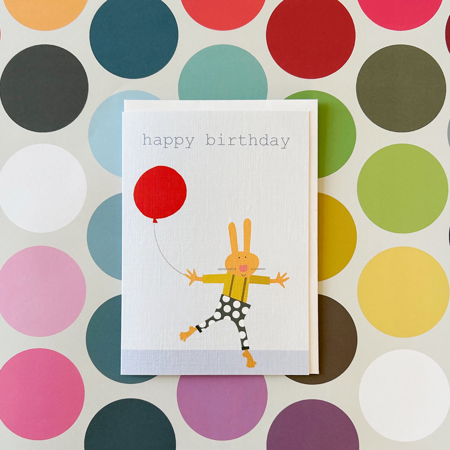 PA11 bunny happy birthday card