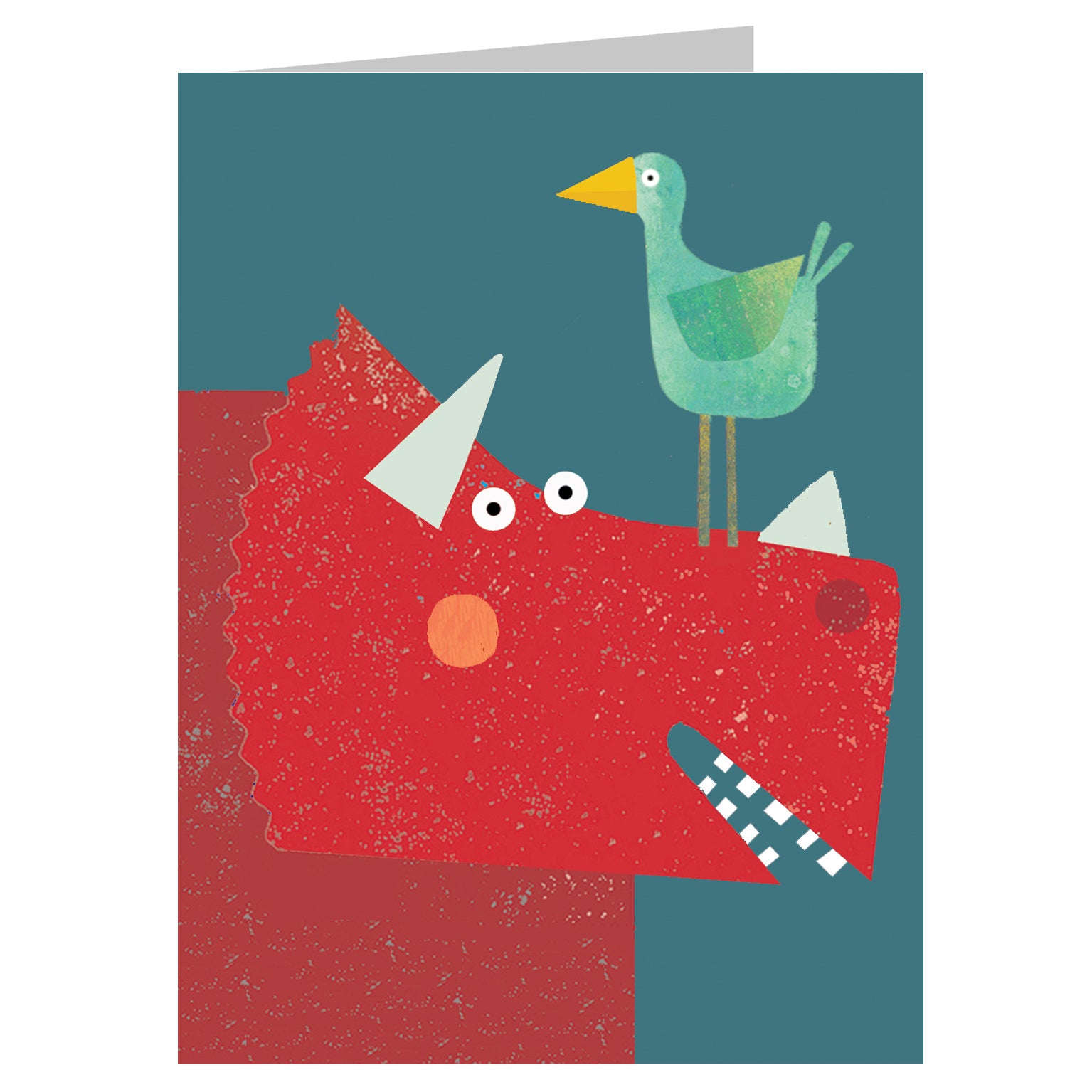 KAB11 mini triceratops greetings card