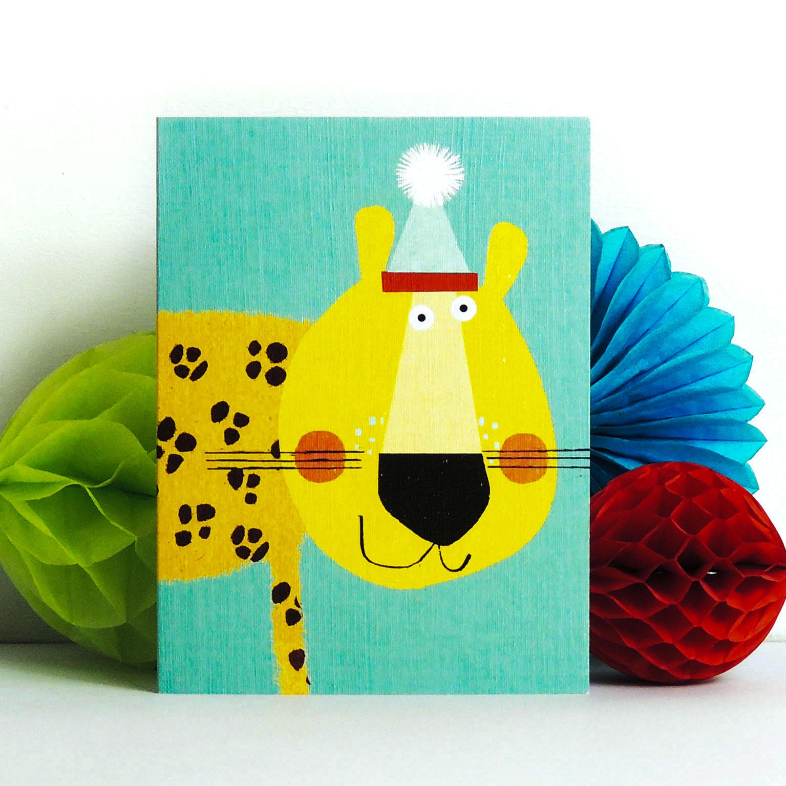 KAB13 mini cheetah greetings card
