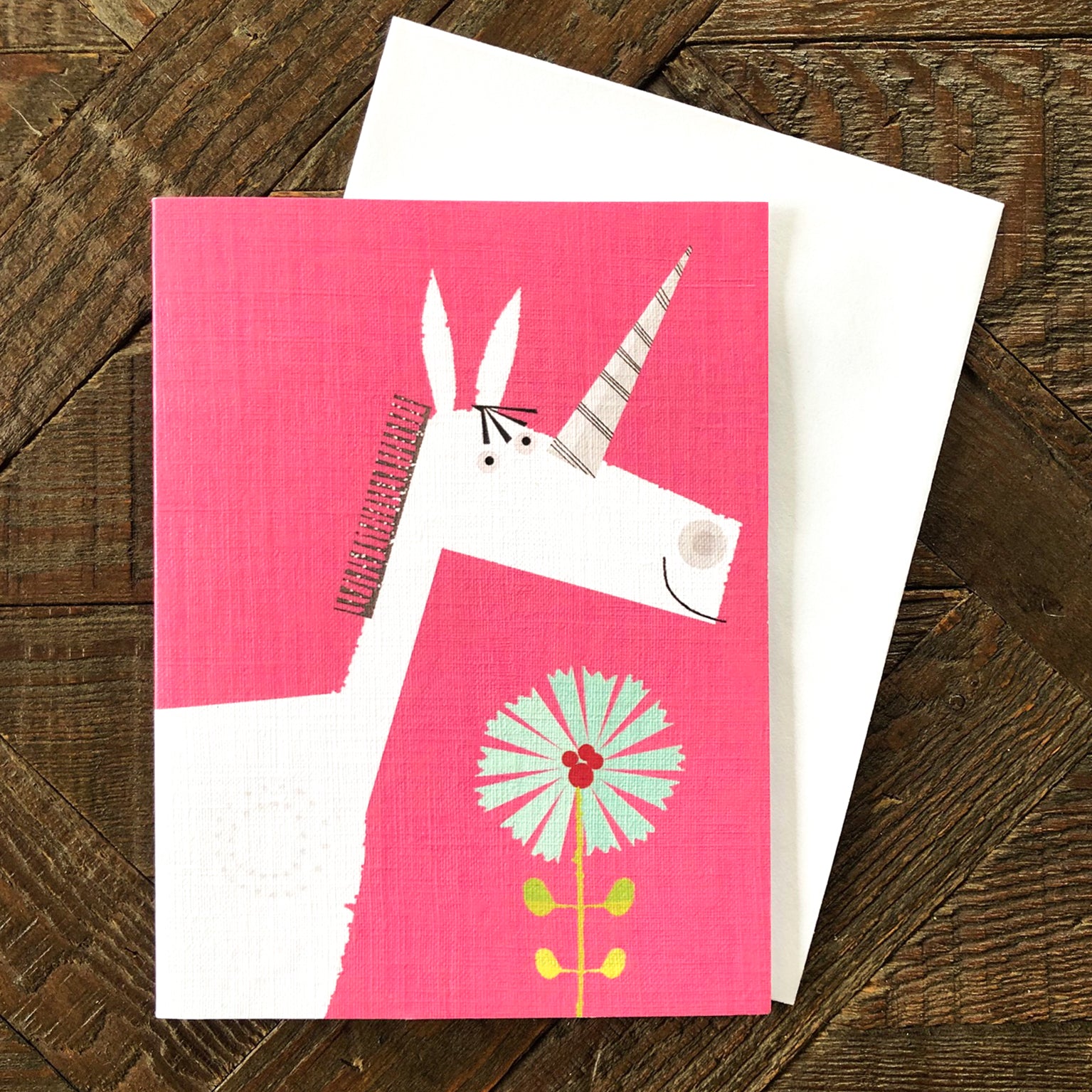 KAB18 mini unicorn greetings card