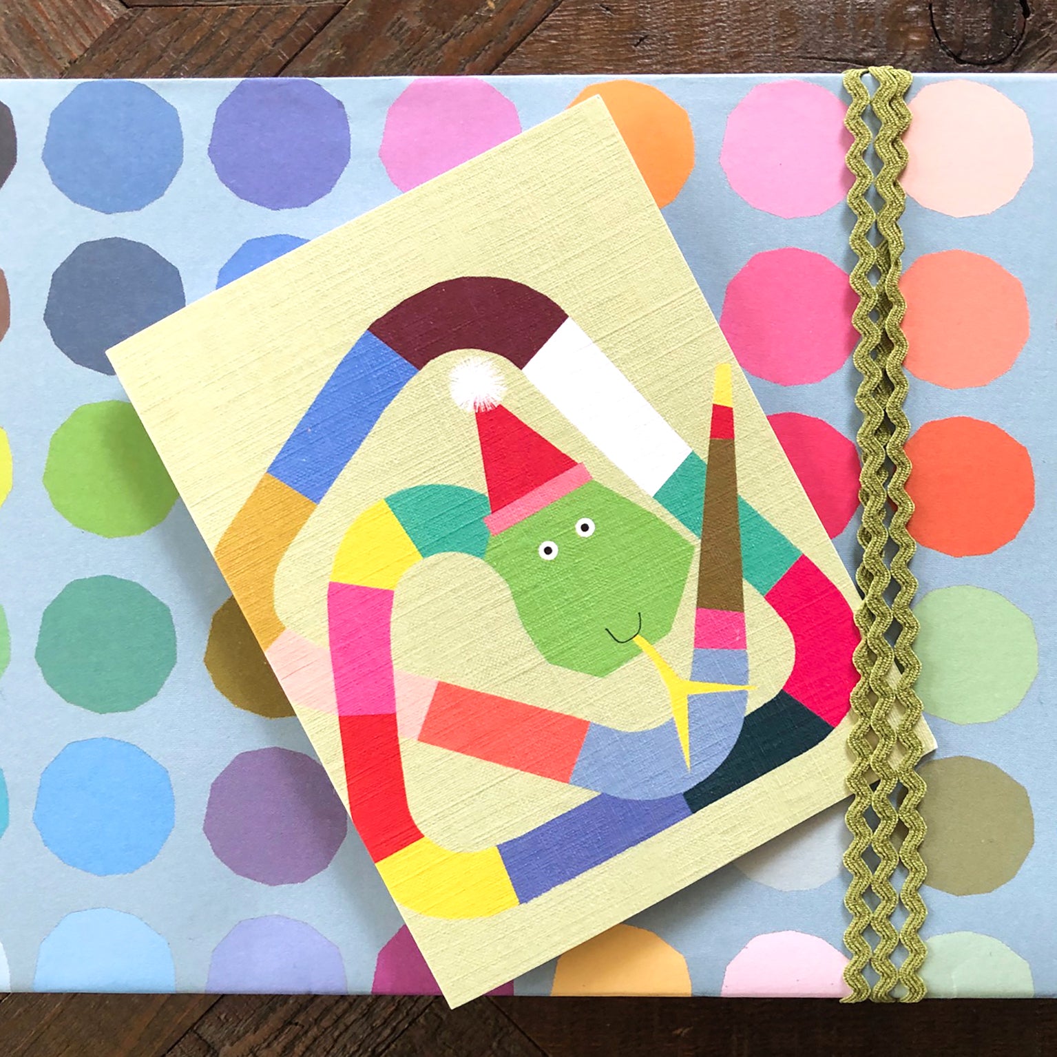 KAB27 mini snake greetings card
