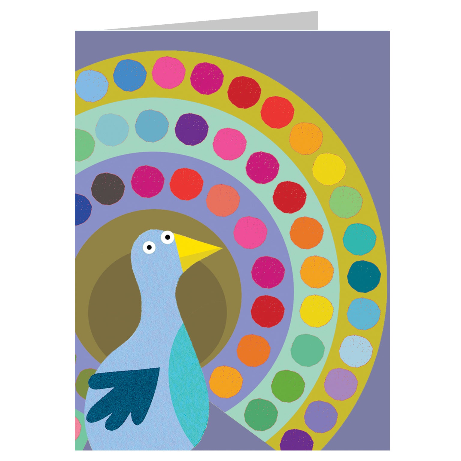 KAB30 mini peacock greetings card