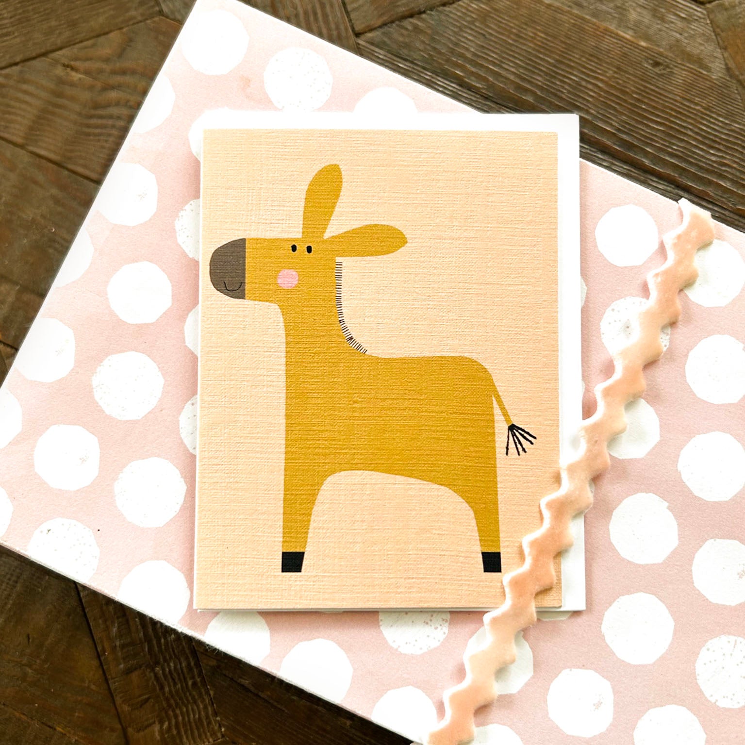 KAB32 mini donkey greetings card