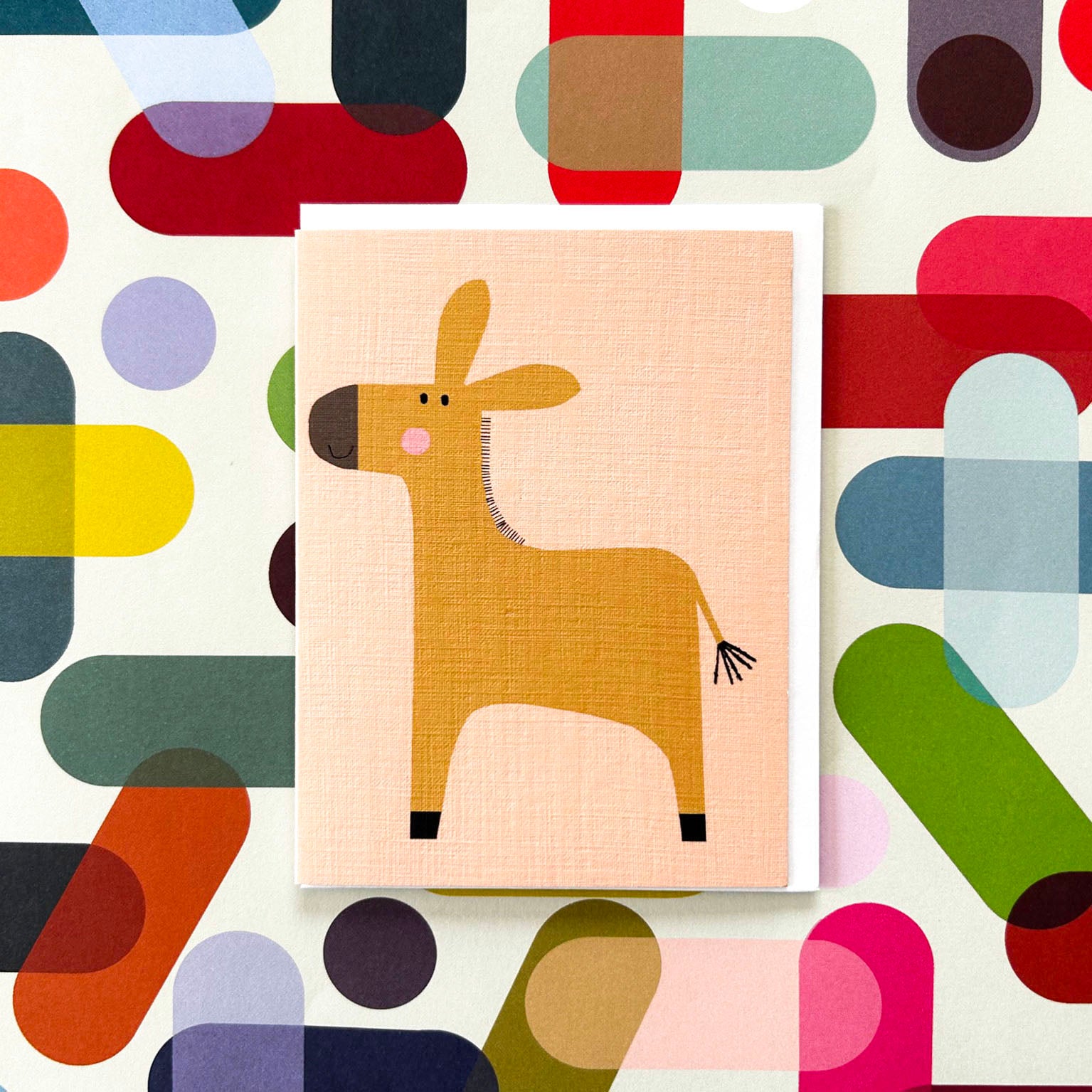 KAB32 mini donkey greetings card