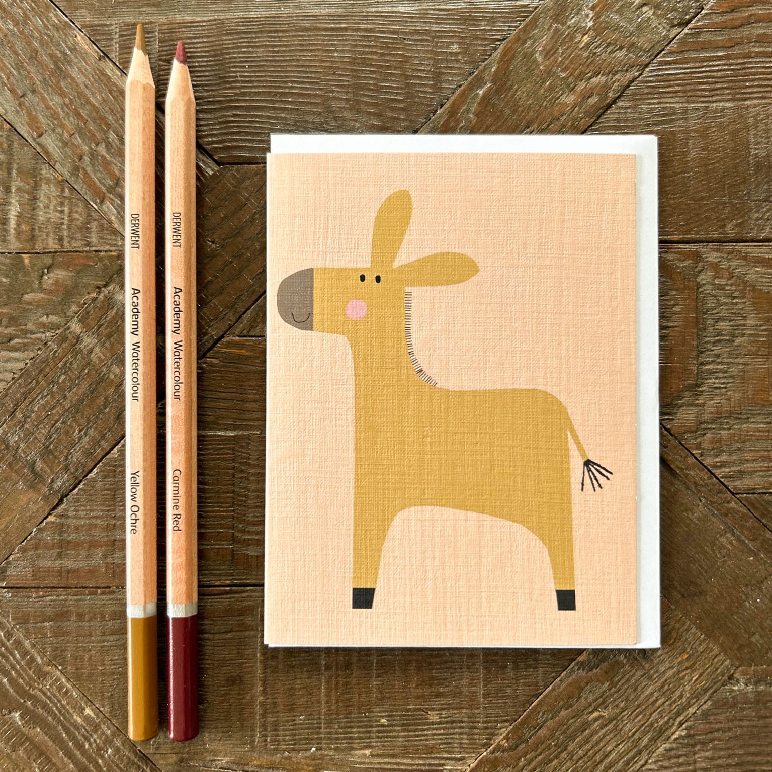 KAB32 mini donkey greetings card