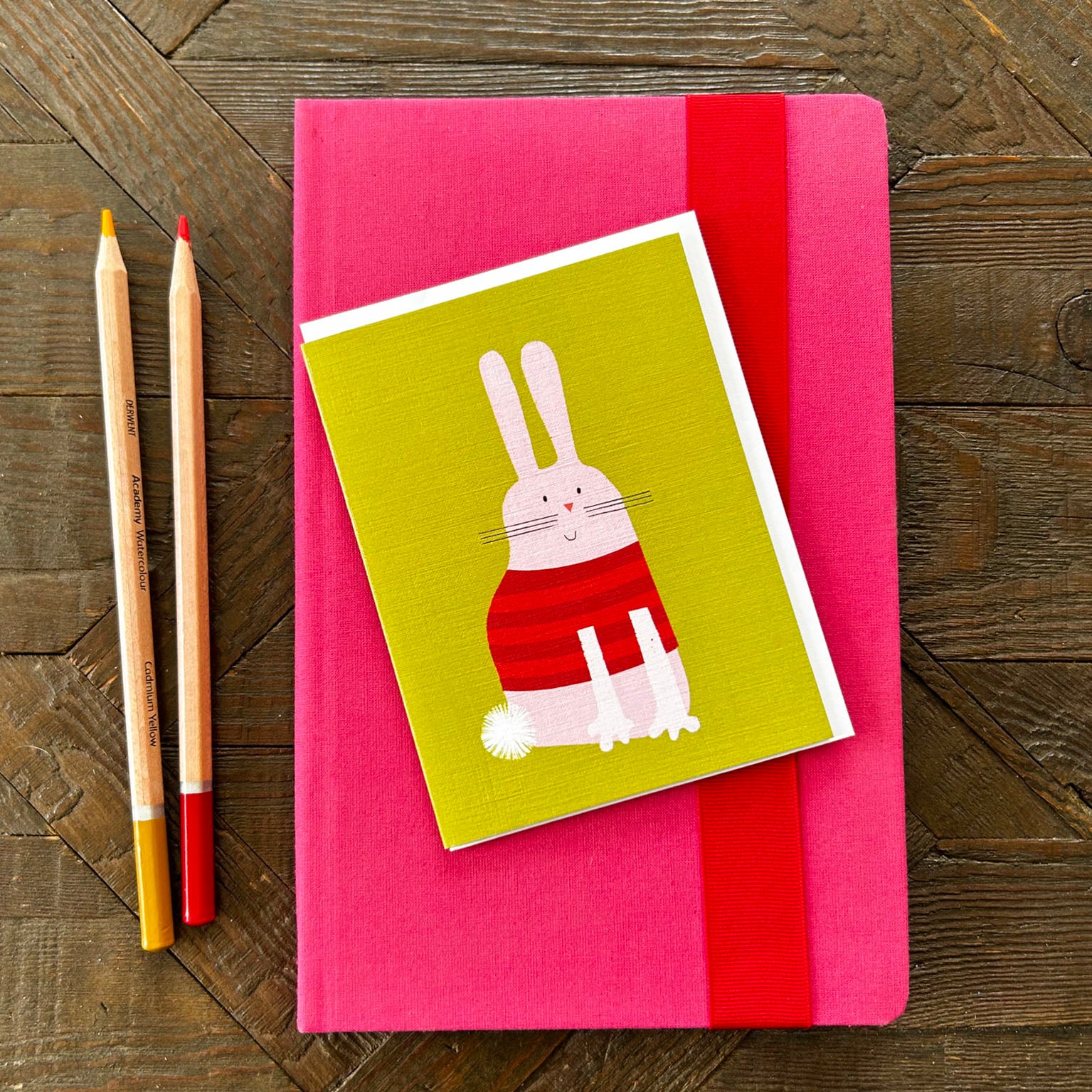 KAB33 mini bunny greetings card