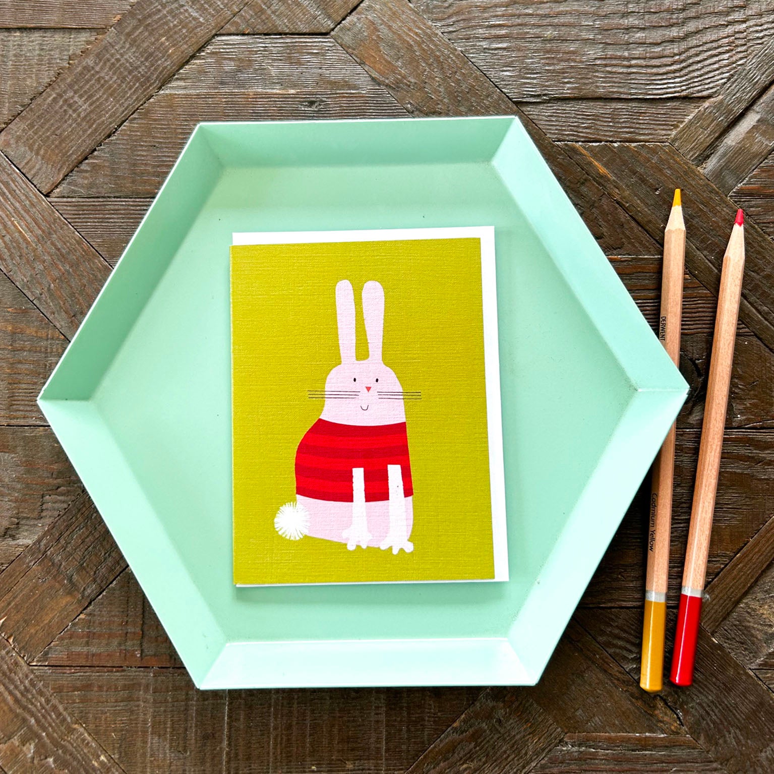 KAB33 mini bunny greetings card