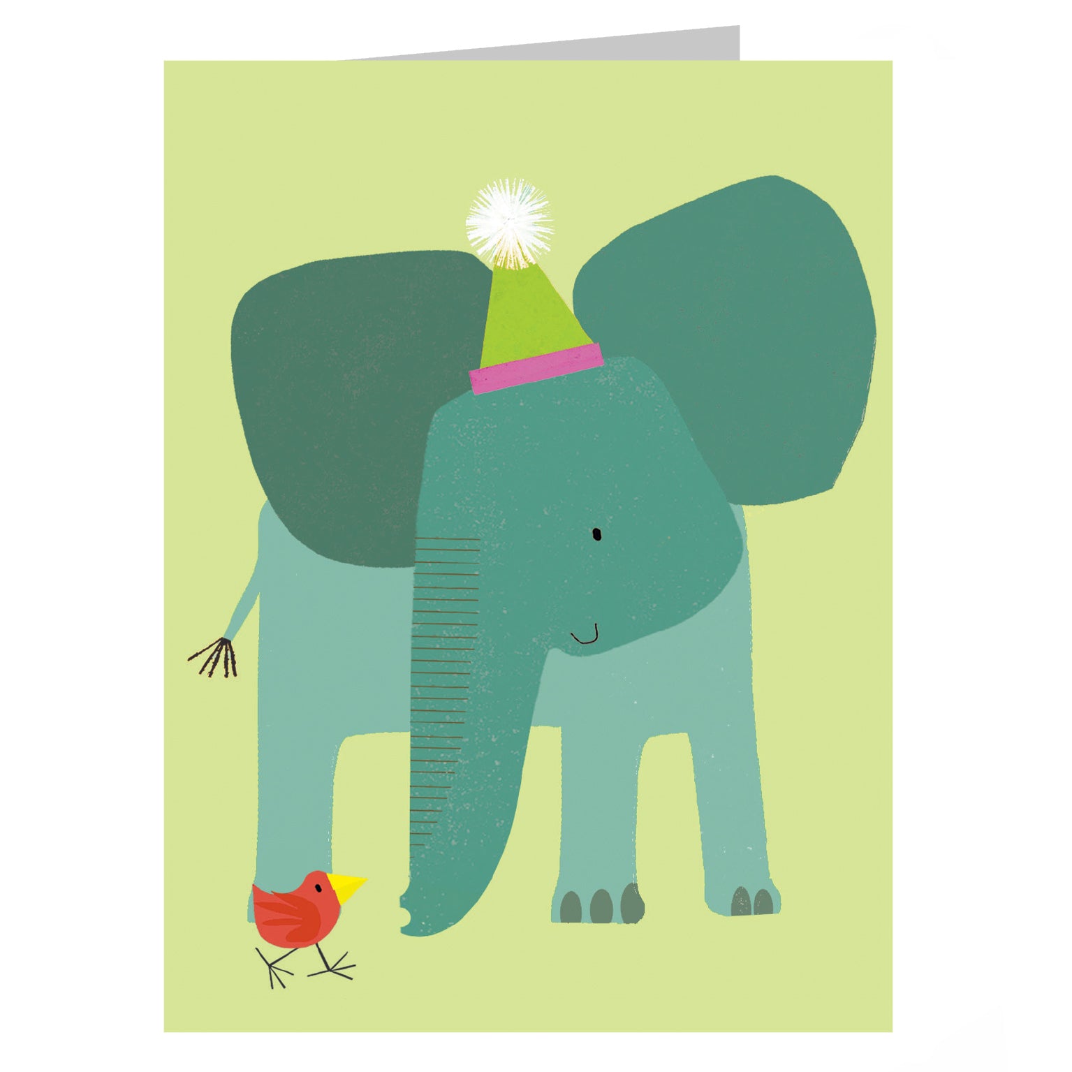 KAB35 mini elephant and bird card