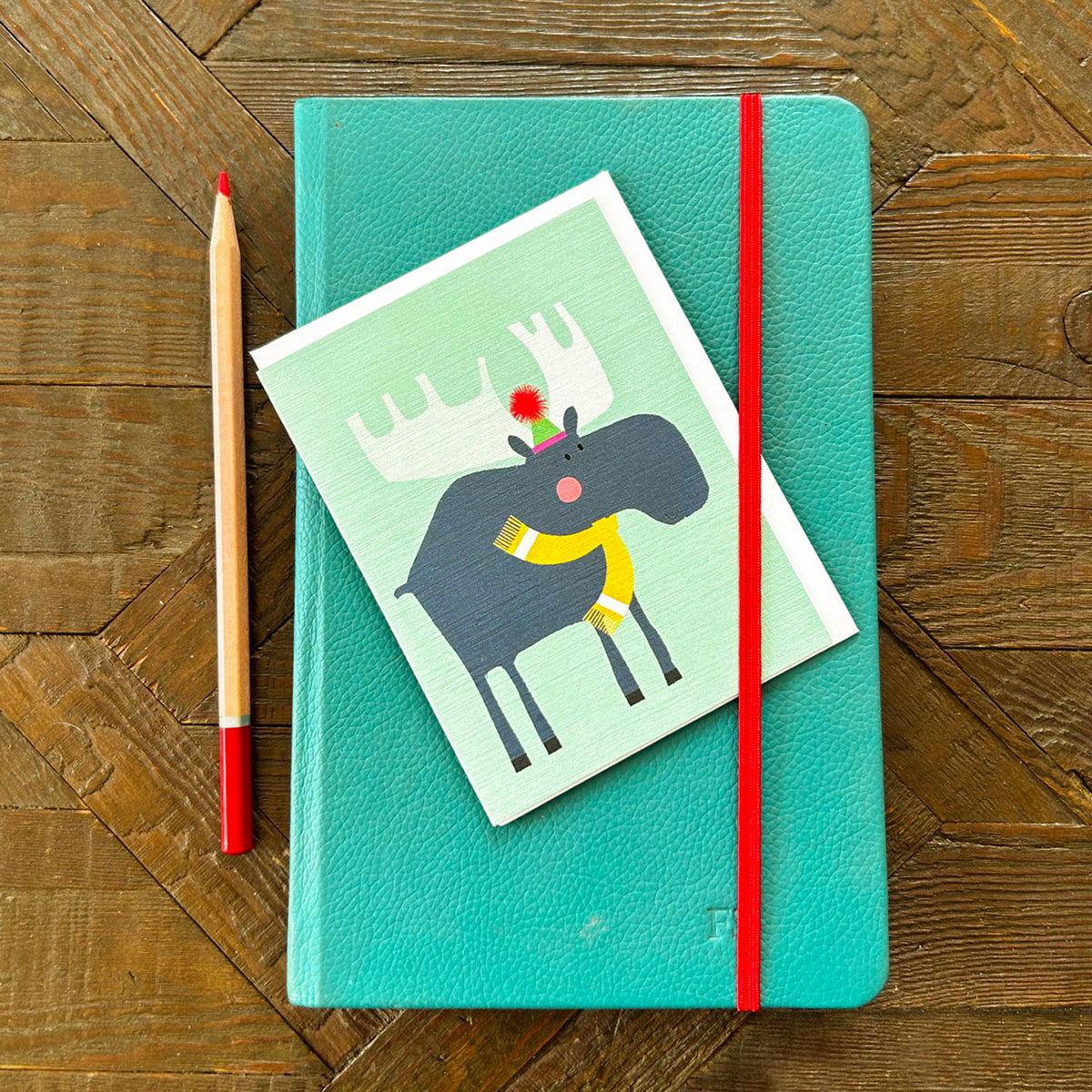 KAB37 mini moose greetings card