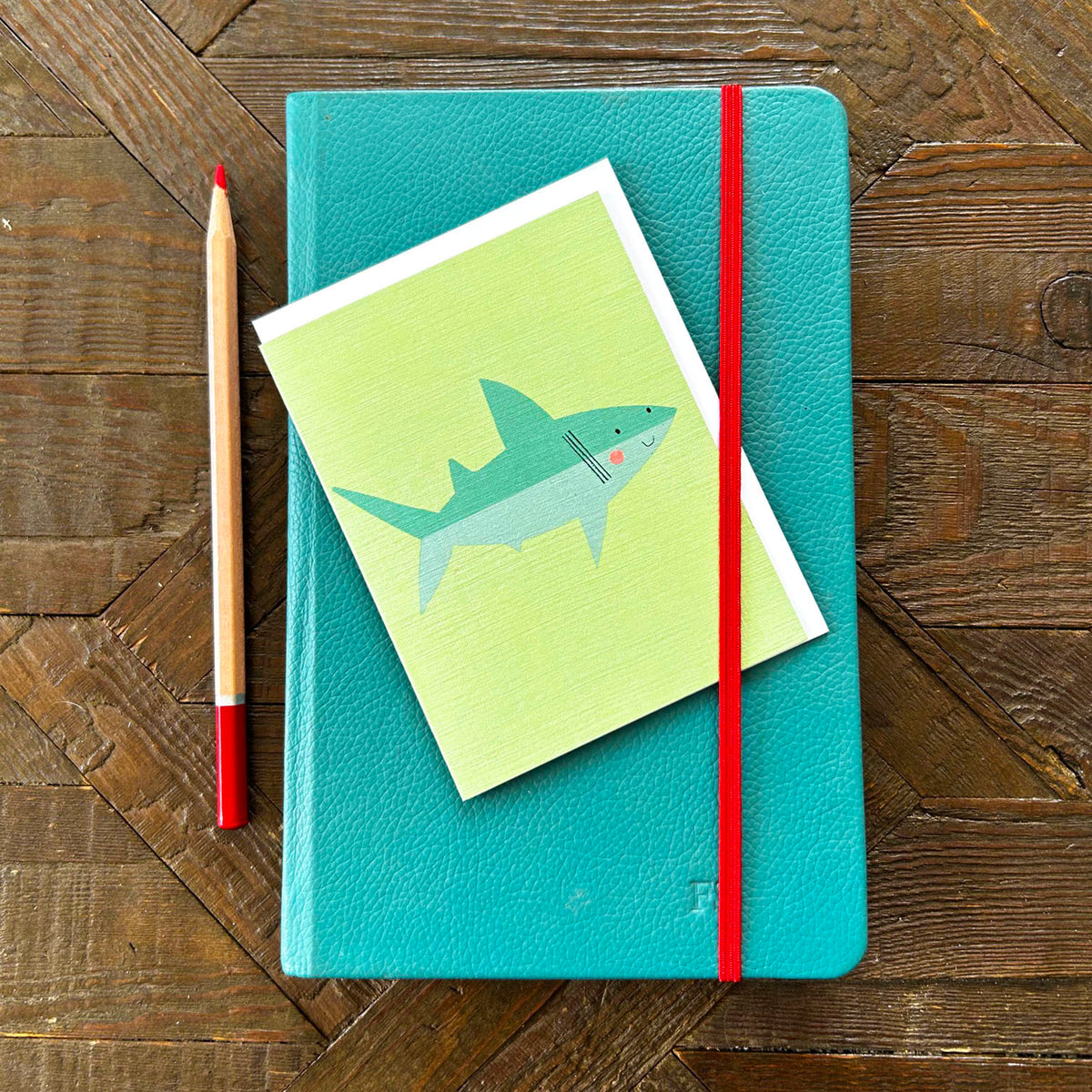 KAB38 mini shark greetings card