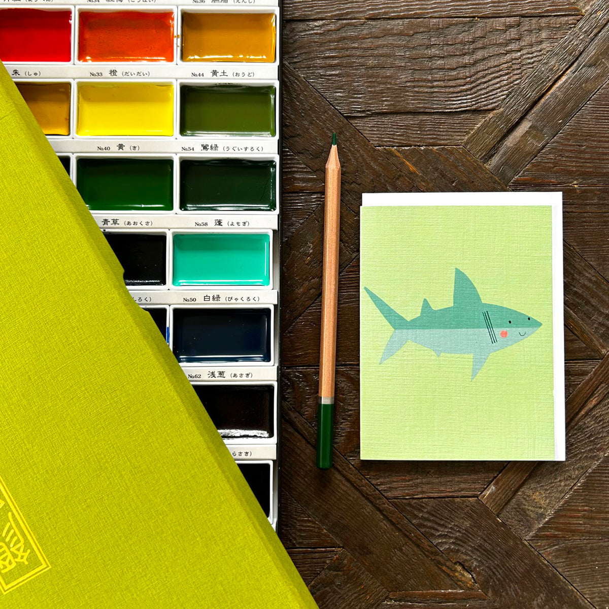 KAB38 mini shark greetings card