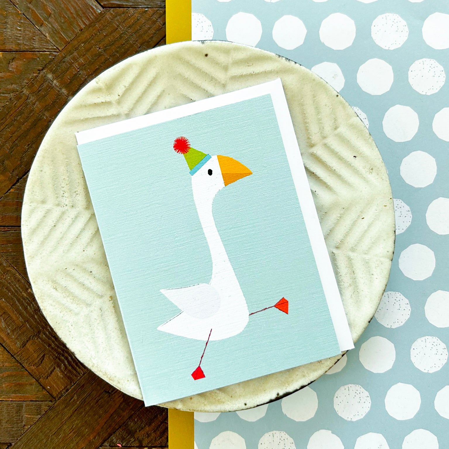 KAB39 mini goose greetings card