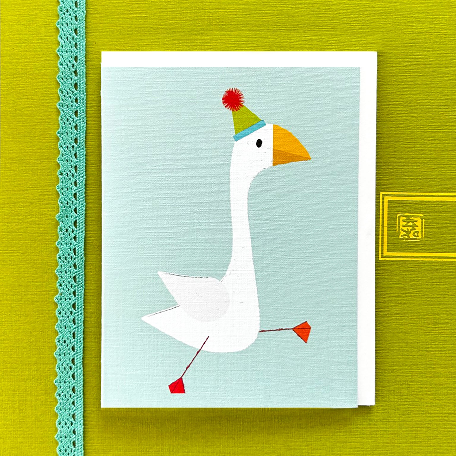 KAB39 mini goose greetings card