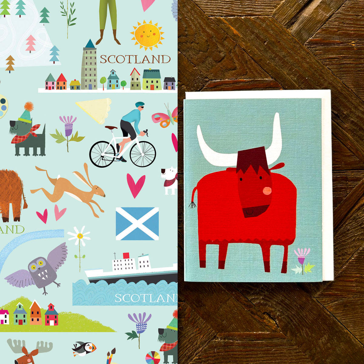 KAB42 mini highland cow card