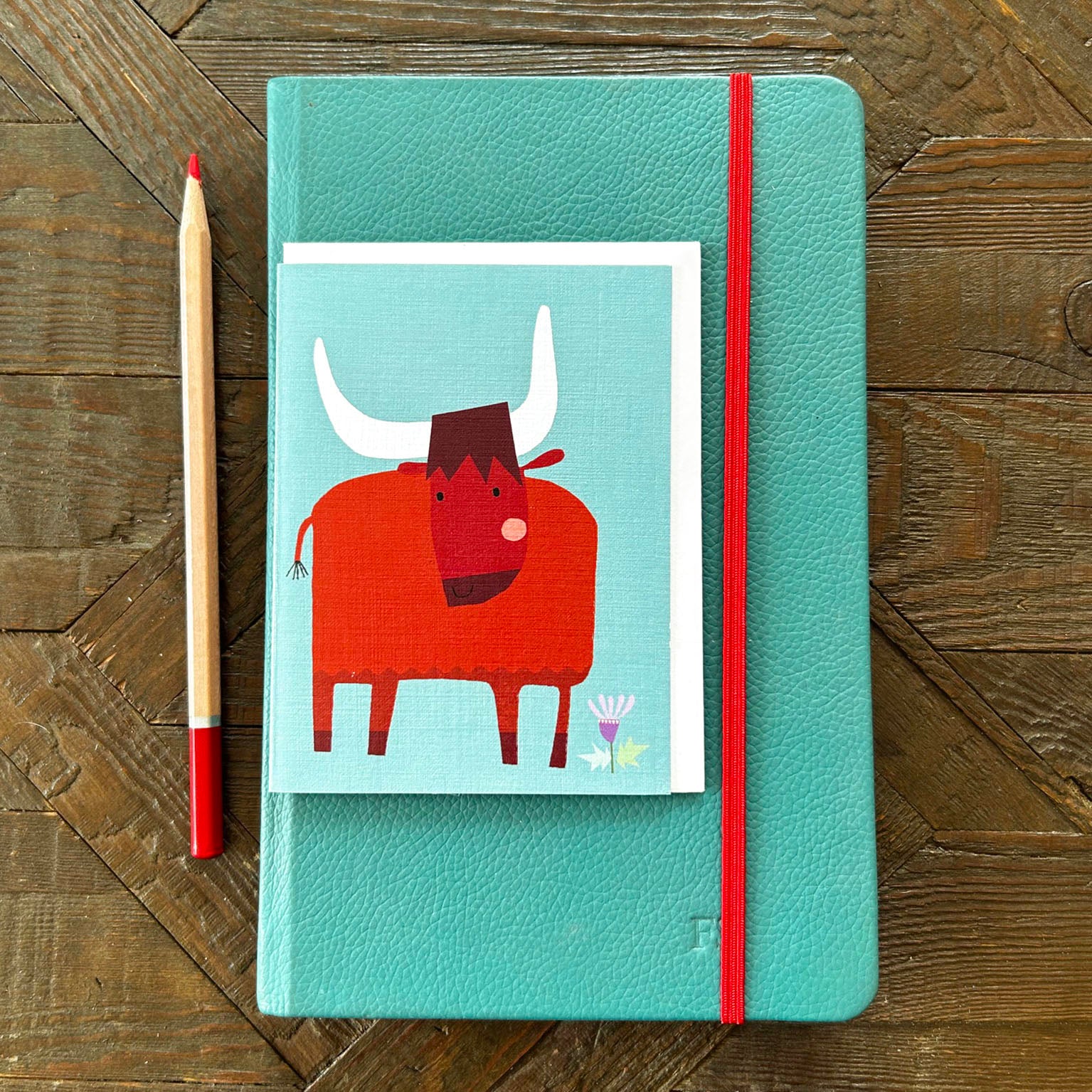 KAB42 mini highland cow card