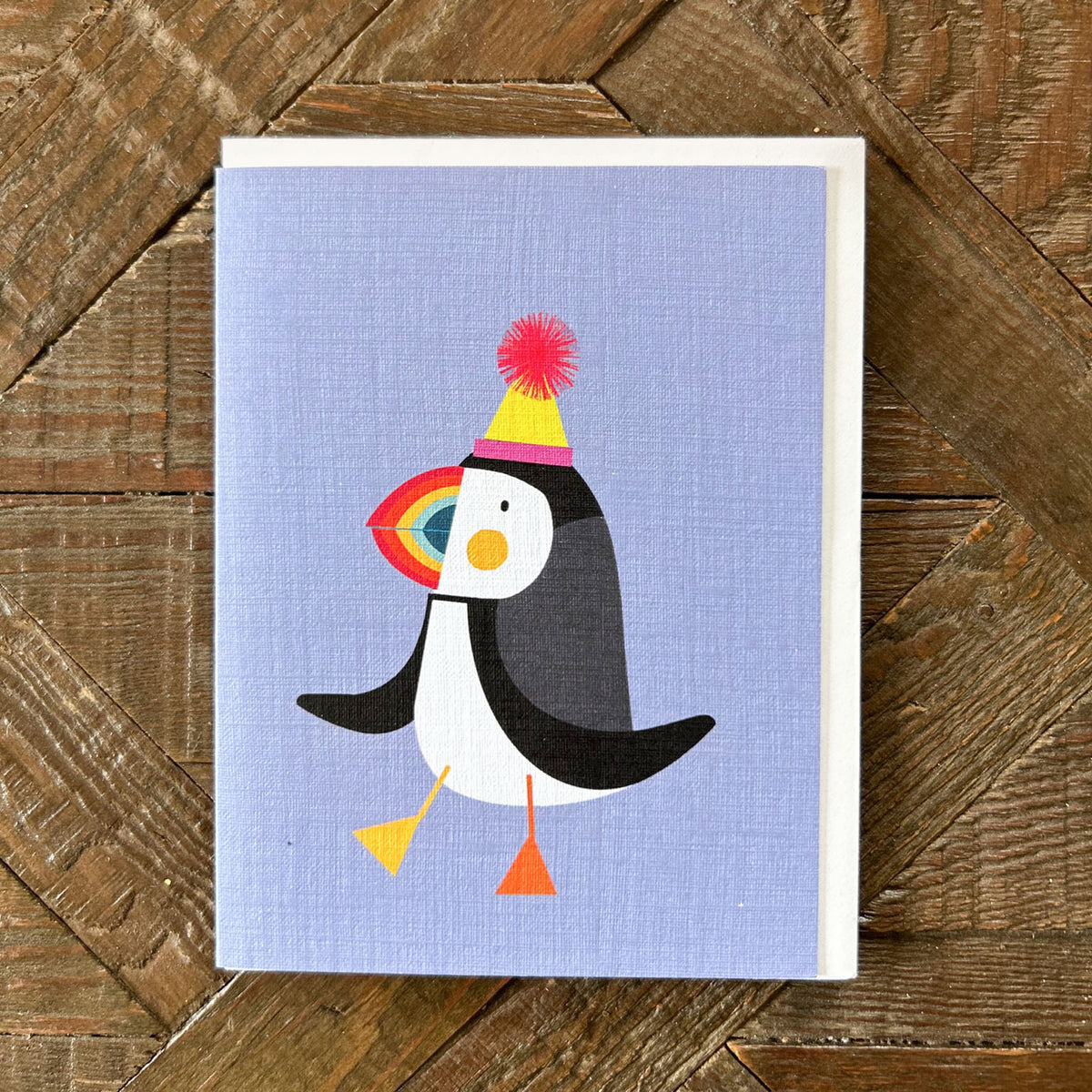 KAB43 mini puffin greetings card
