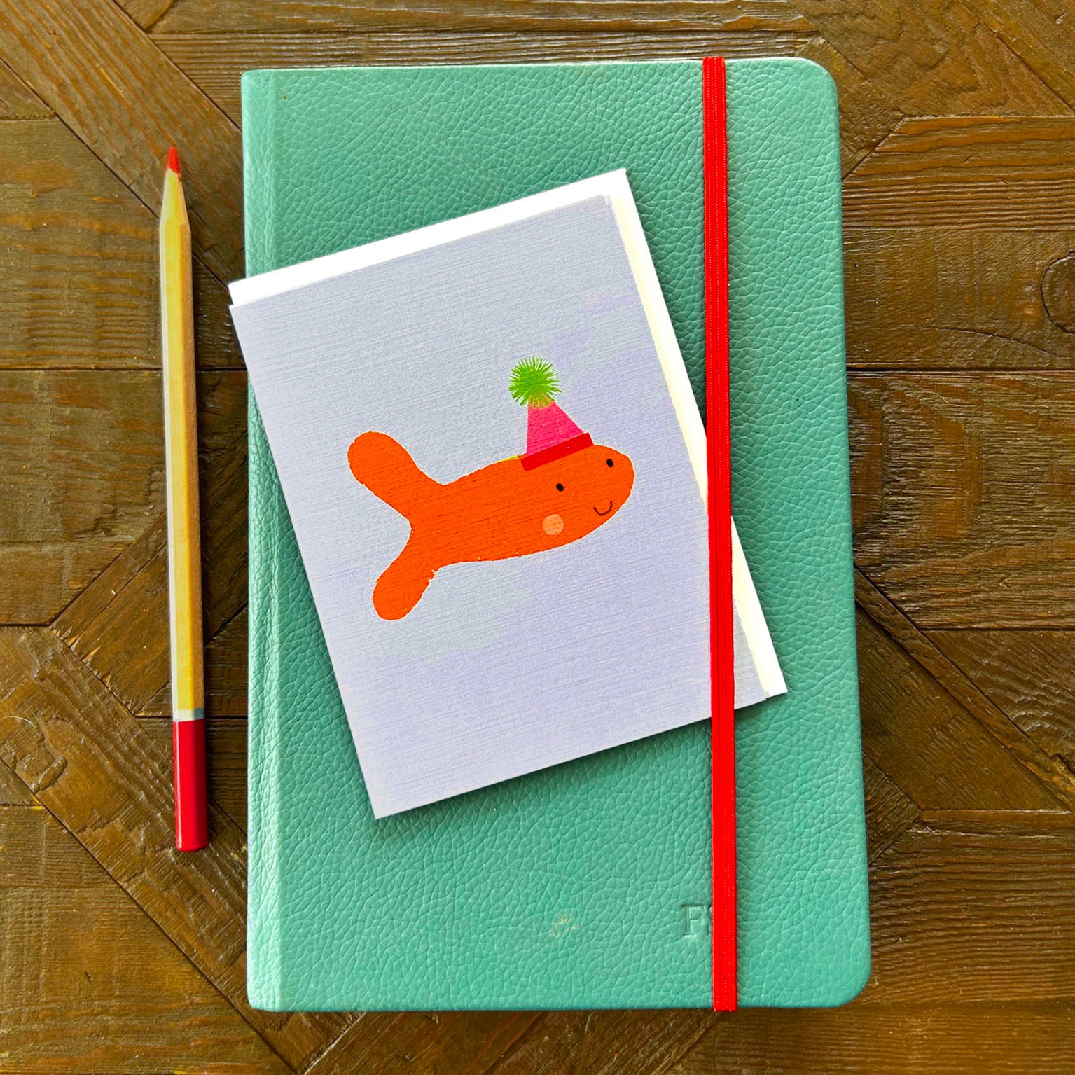 KAB45 mini goldfish greetings card