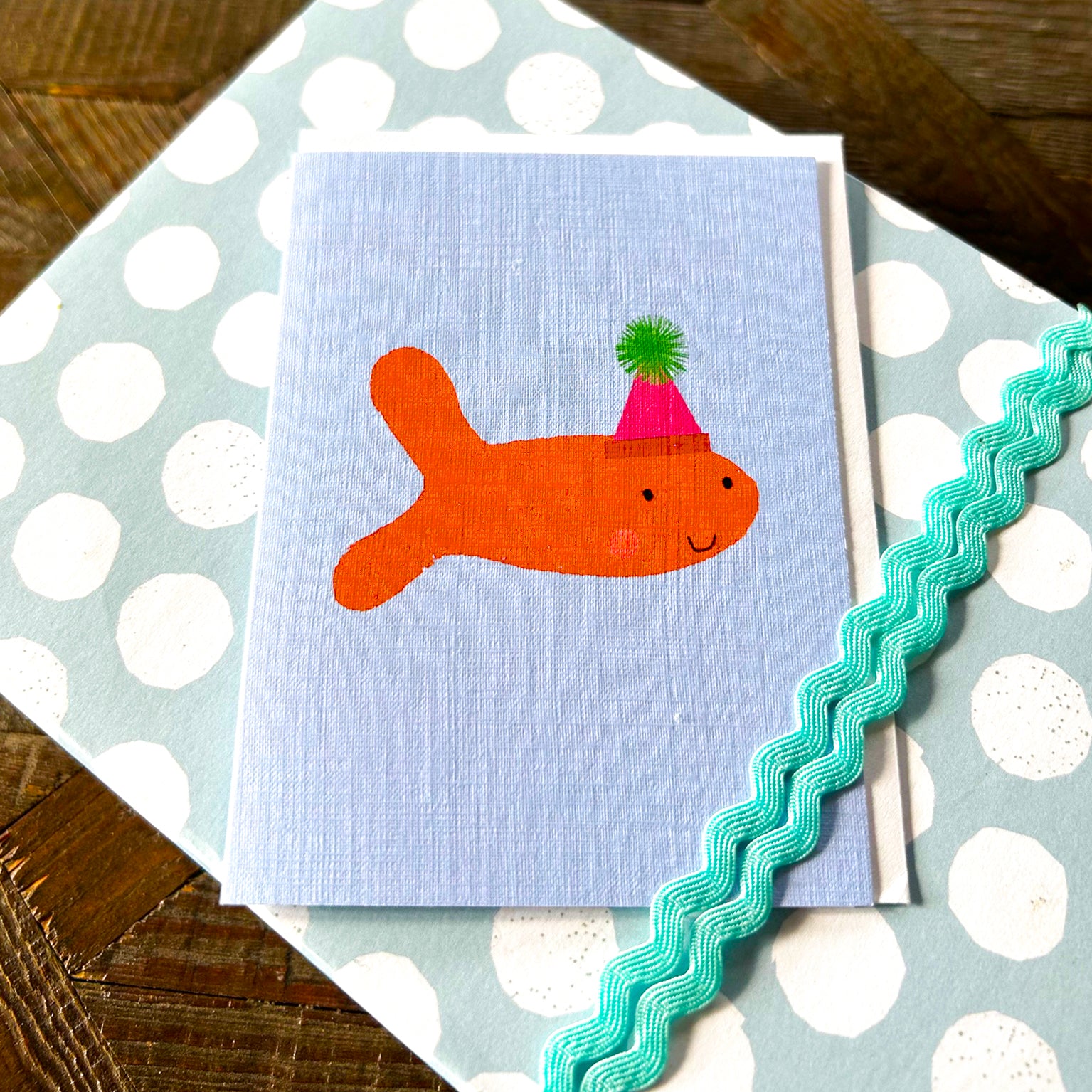 KAB45 mini goldfish greetings card