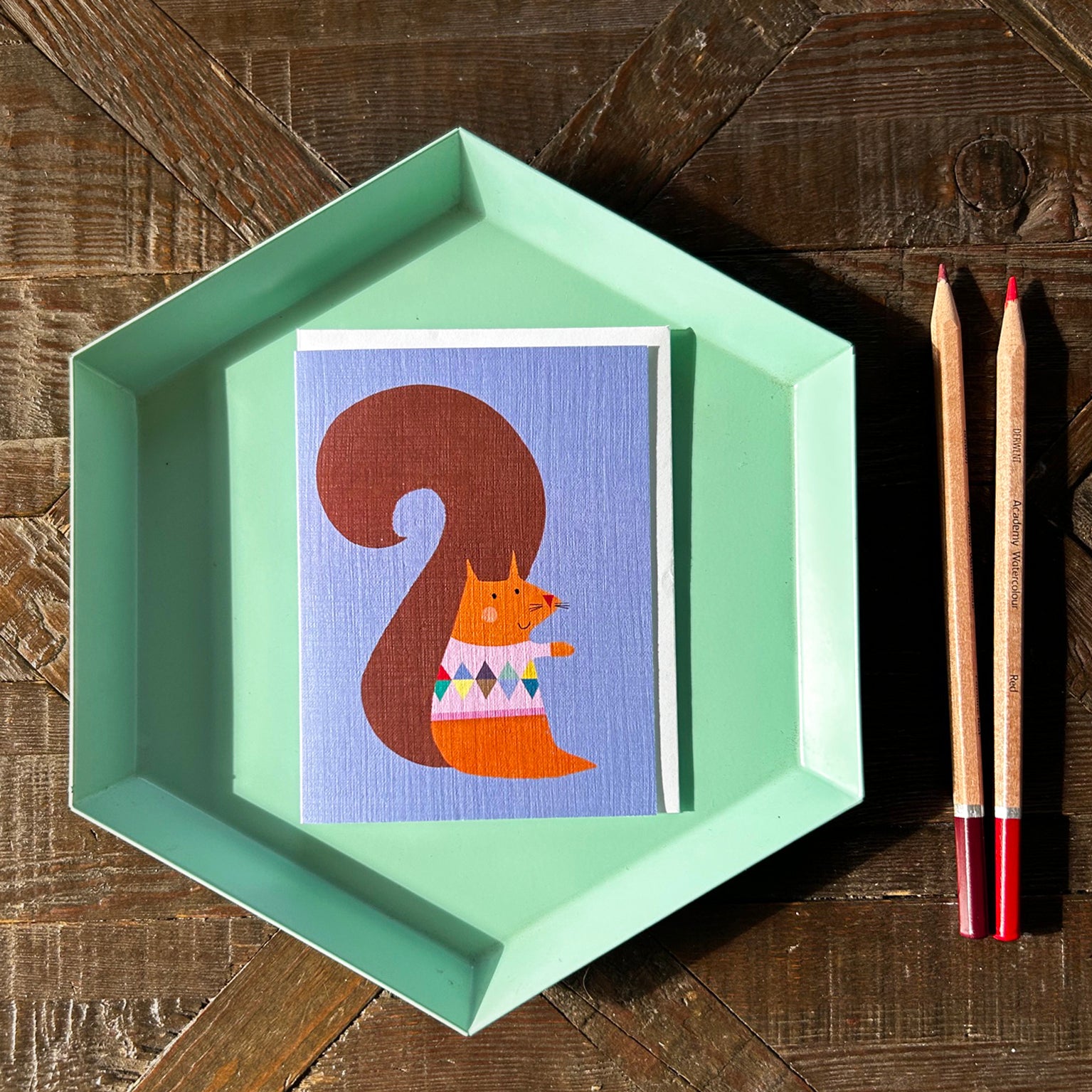 KAB46 mini squirrel greetings card