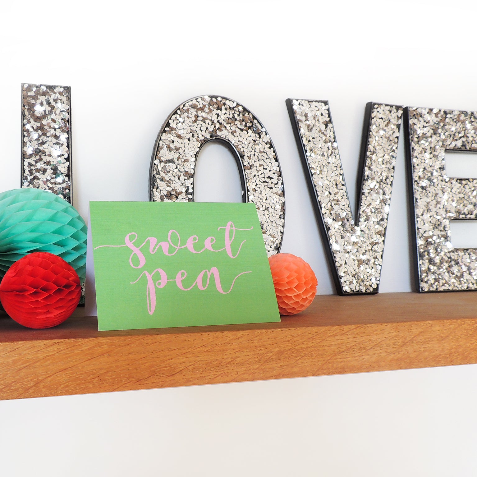 KBW34 mini sweet pea card