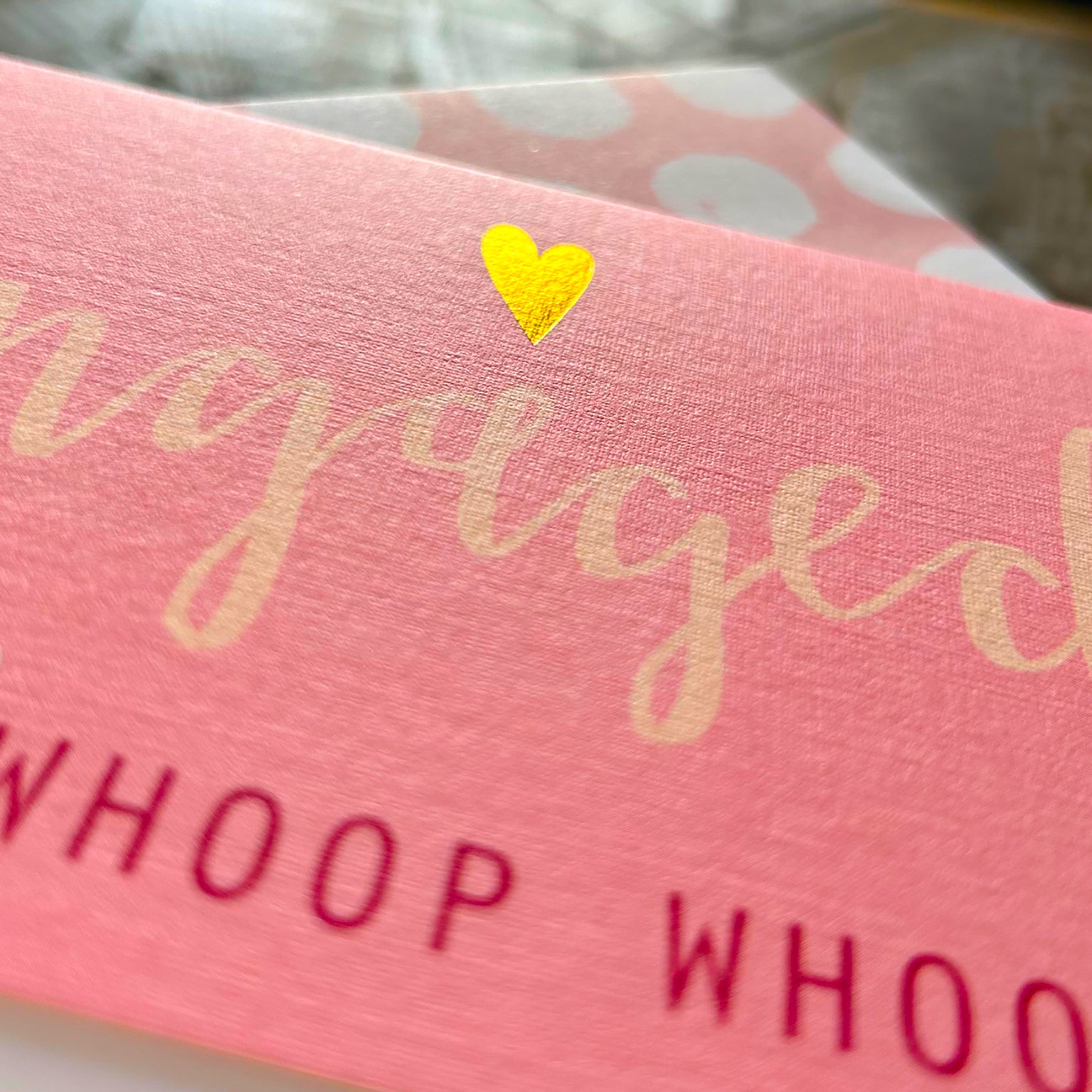 KBW40 mini gold foiled engaged card