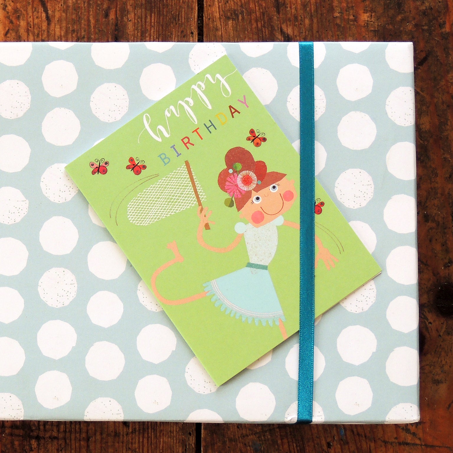 KTG08 mini glittery butterflies birthday card