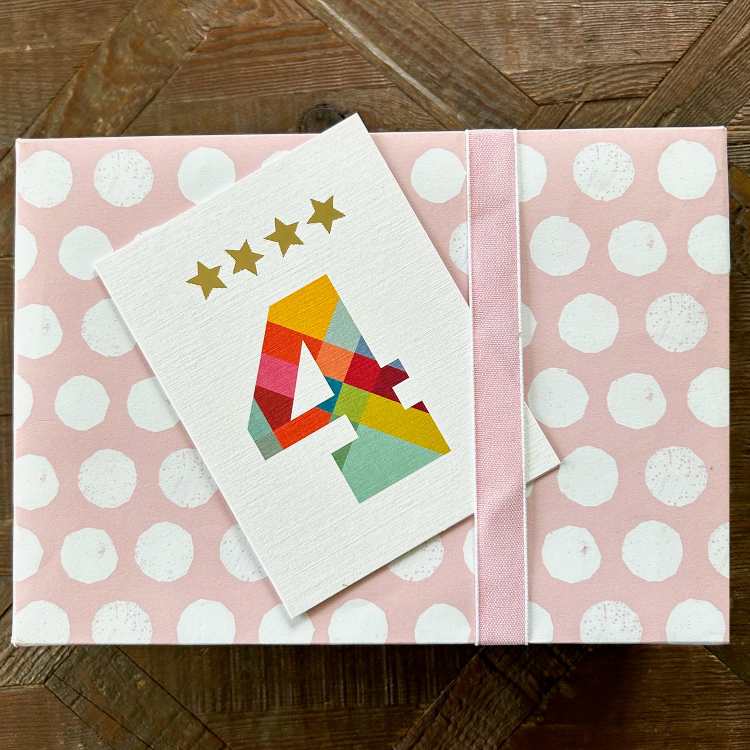 KTW04 mini gold star number four card