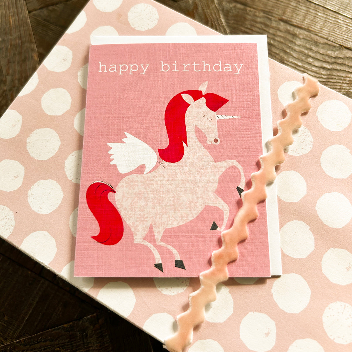 KTW21 mini unicorn birthday card