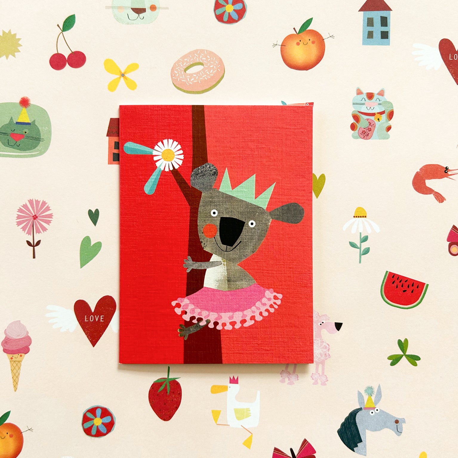 KTW43 mini koala greetings card