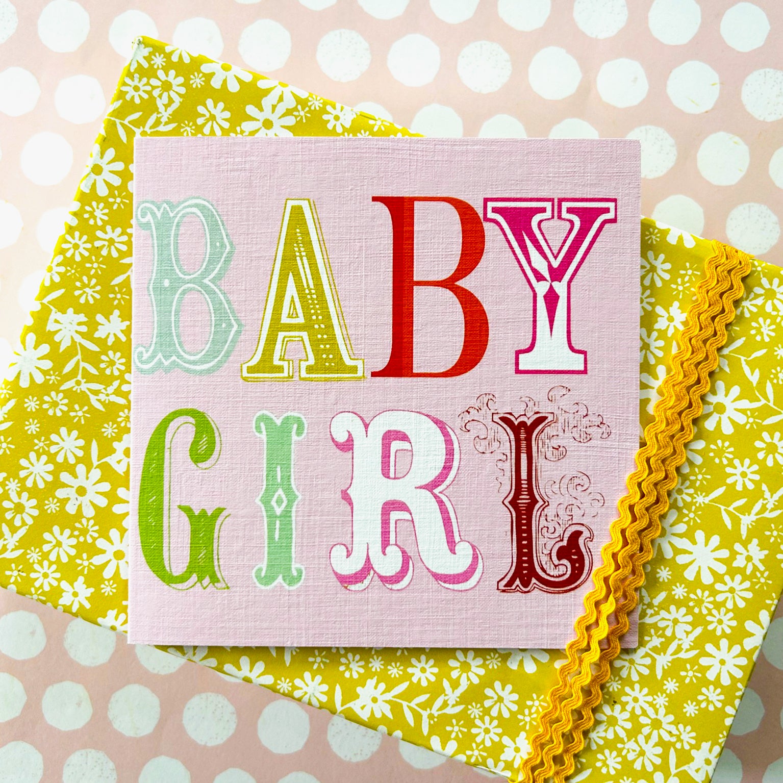 NB03 wordy baby girl card