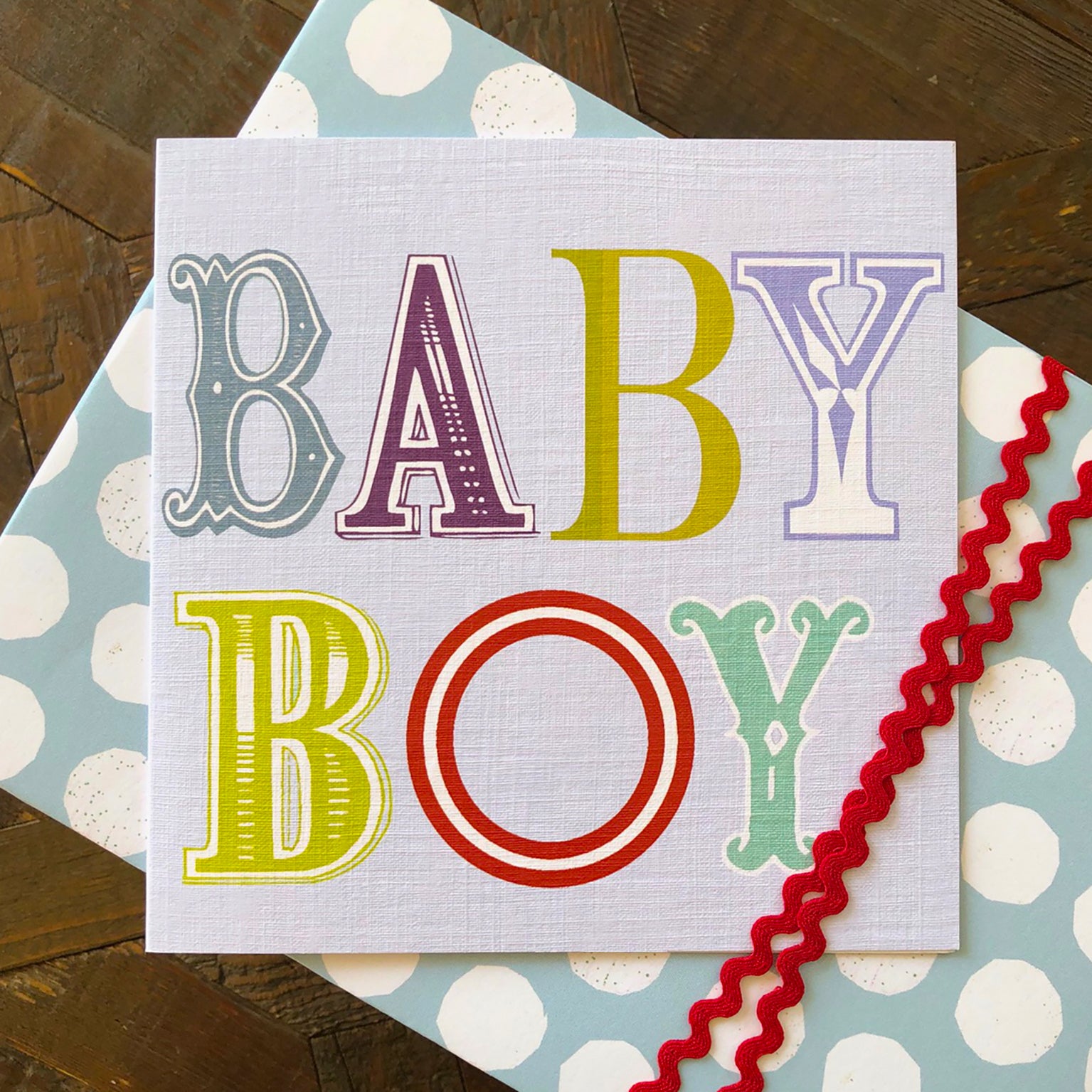 NB04 wordy baby boy card