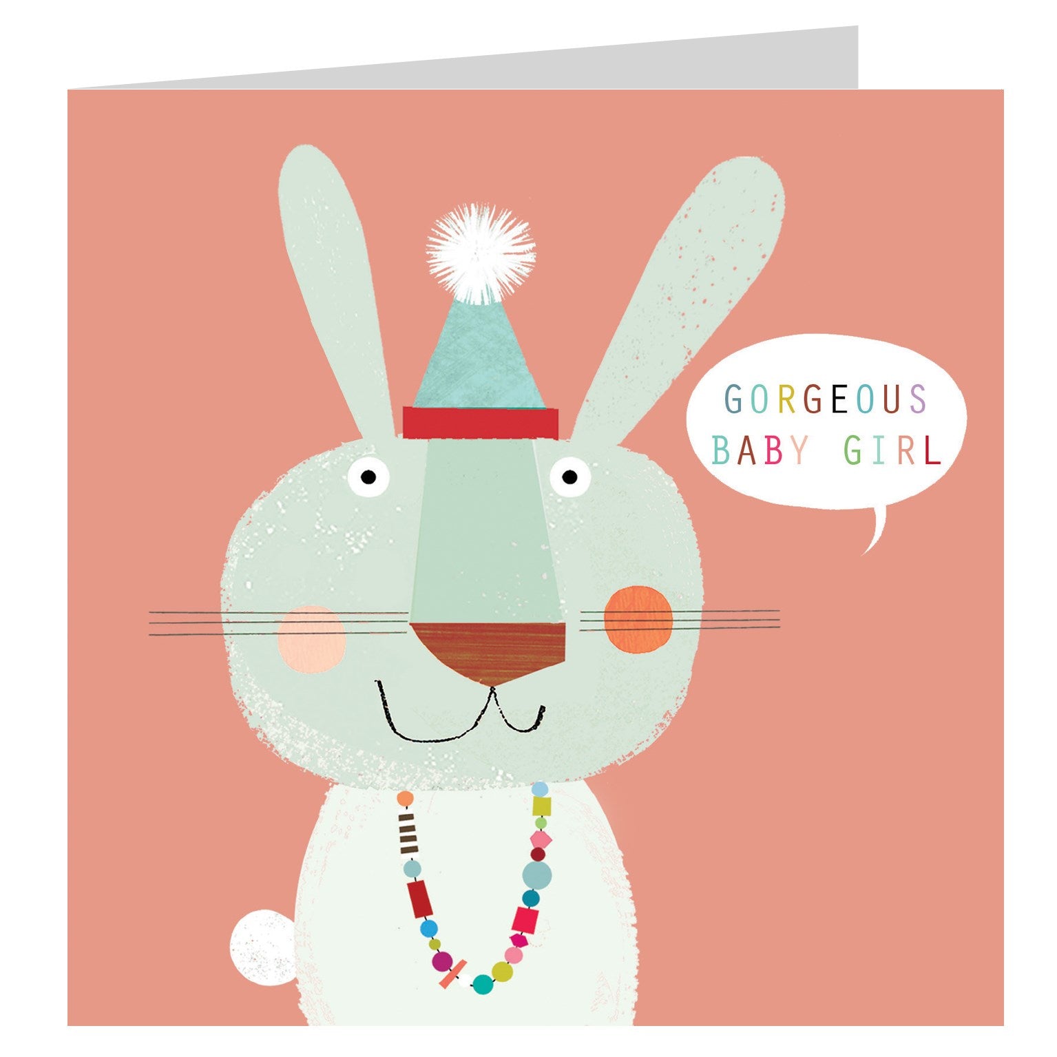 NB20 baby girl rabbit card